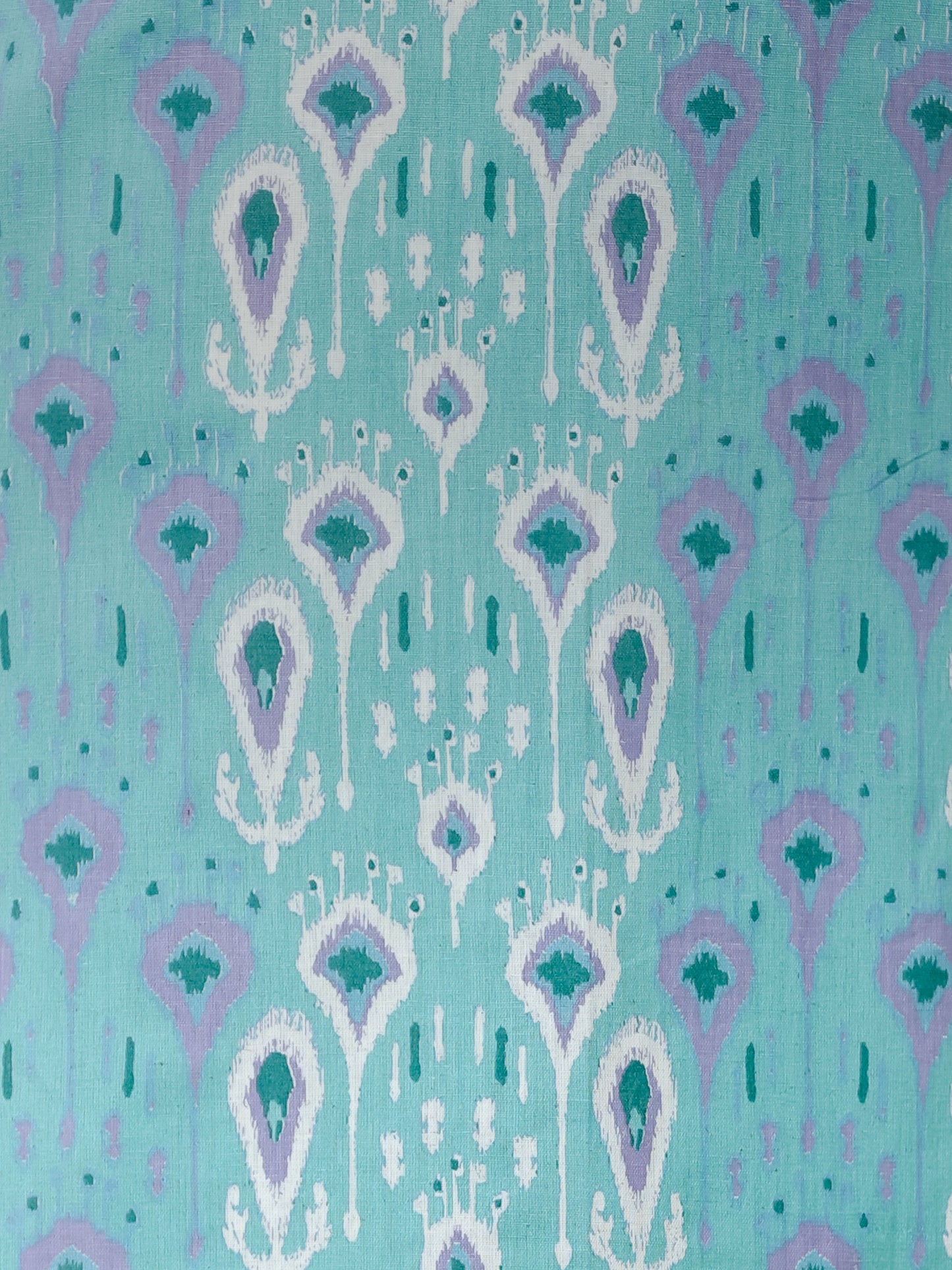 Linen Cotton Paisley Straight Green Kurta