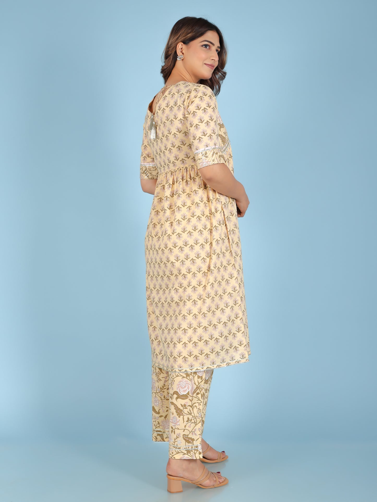 Soft Cotton Floral Kurta