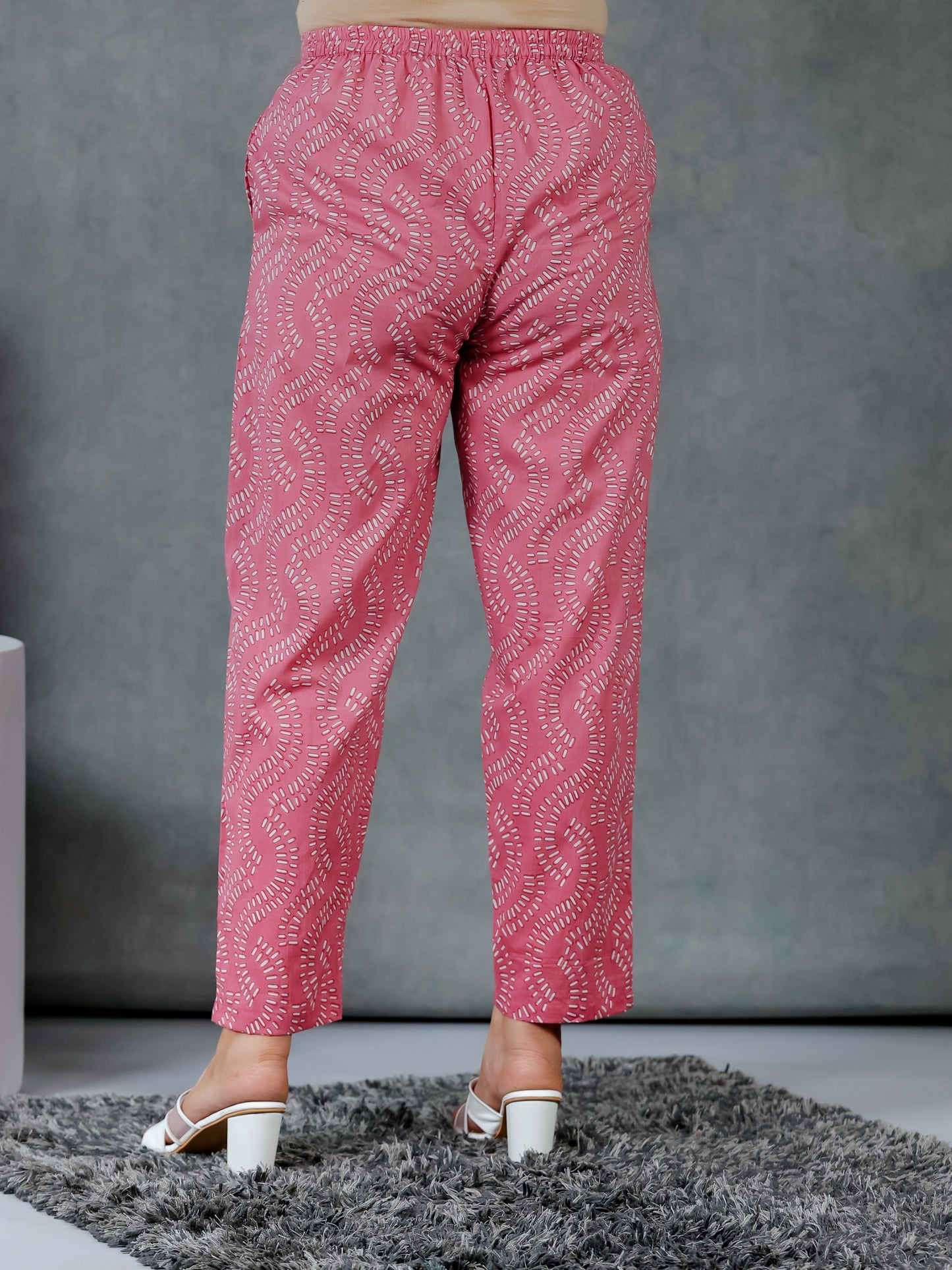 Embroidered Soft Cotton Floral Pink Kurta