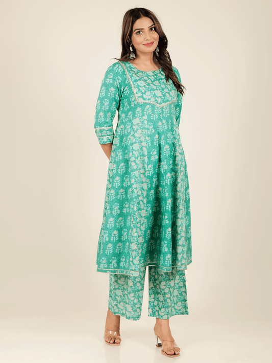 Soft Cotton Floral Kurta