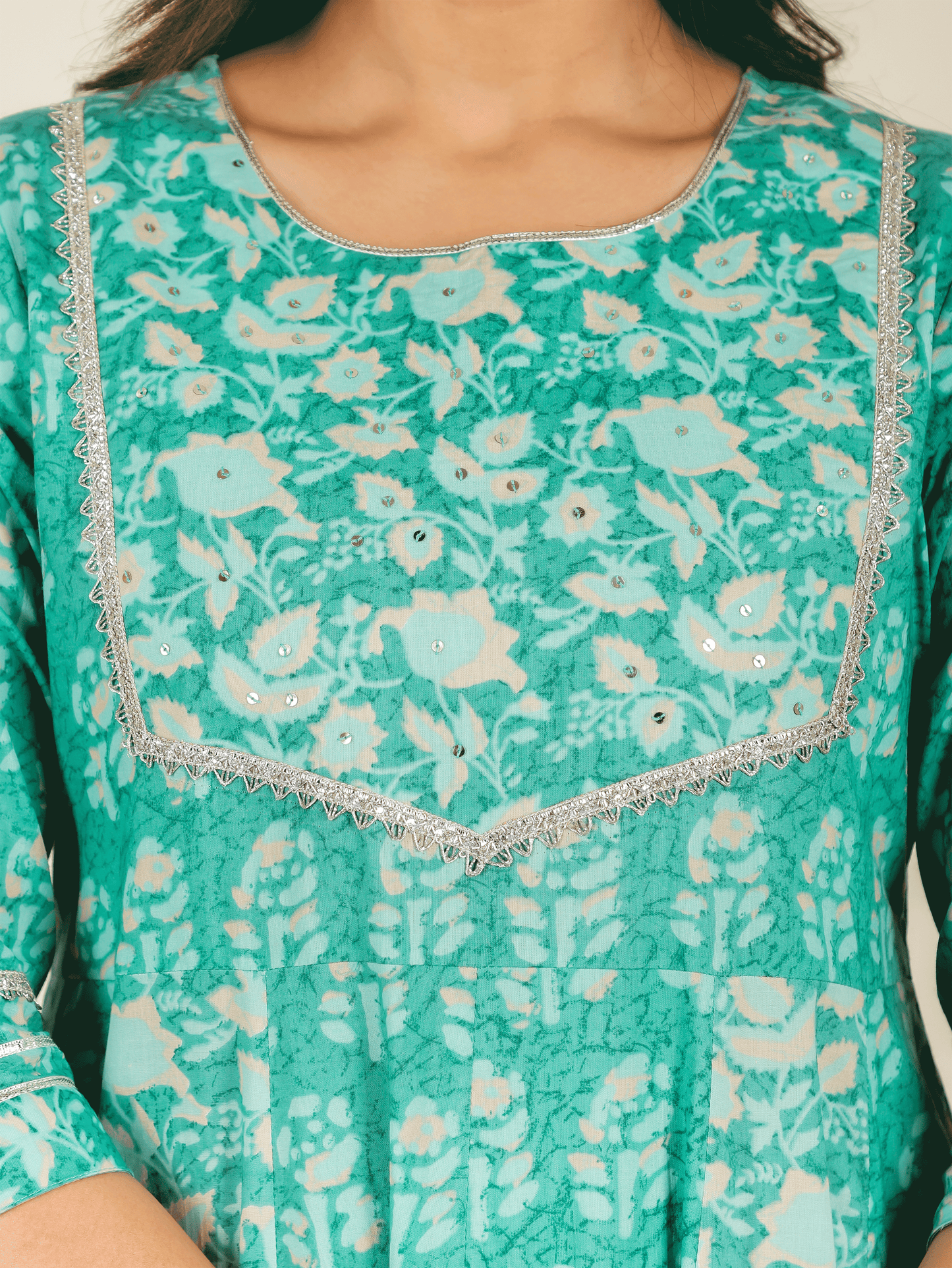 Soft Cotton Floral Kurta