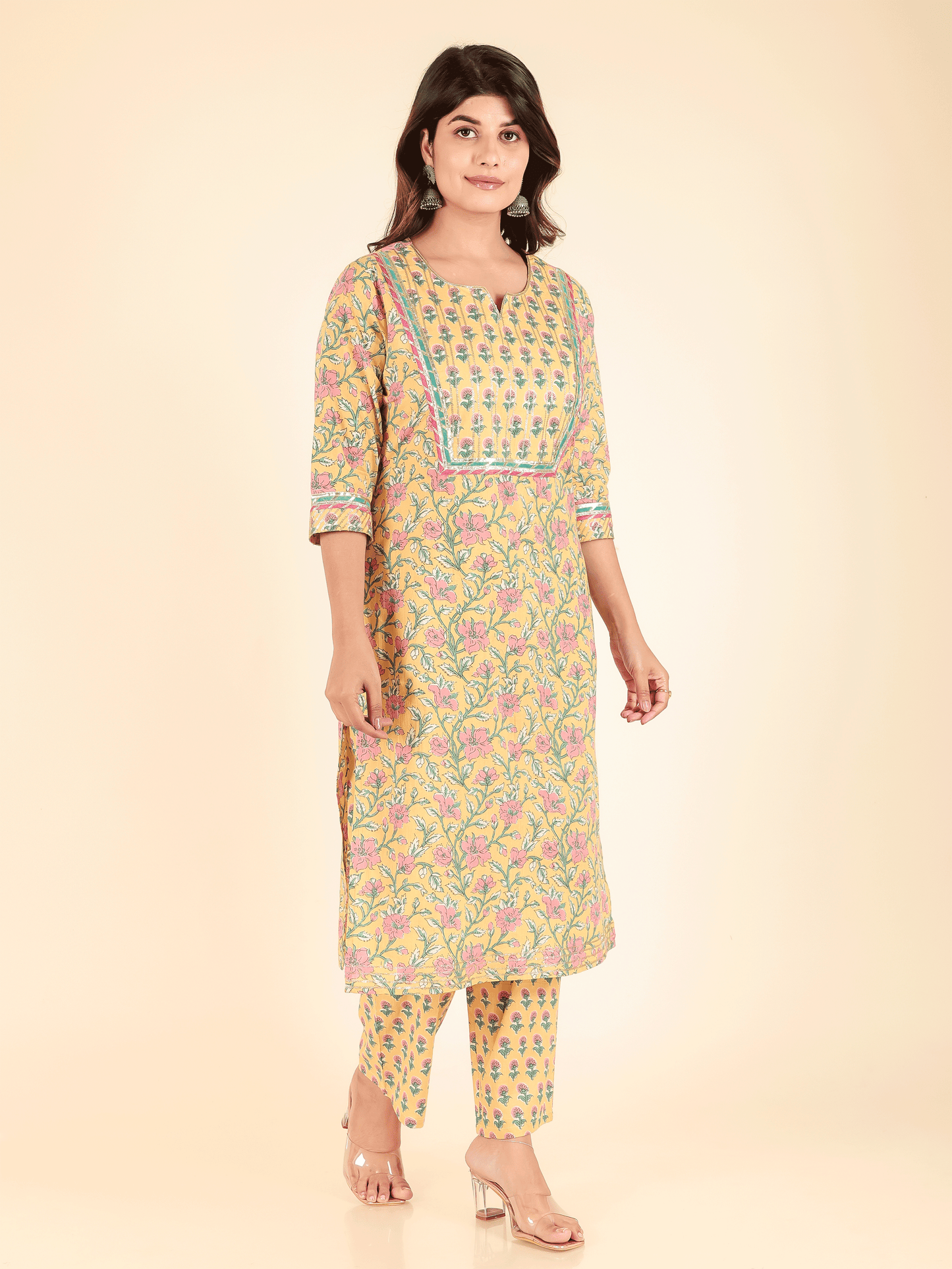 Soft Cotton Floral Kurta