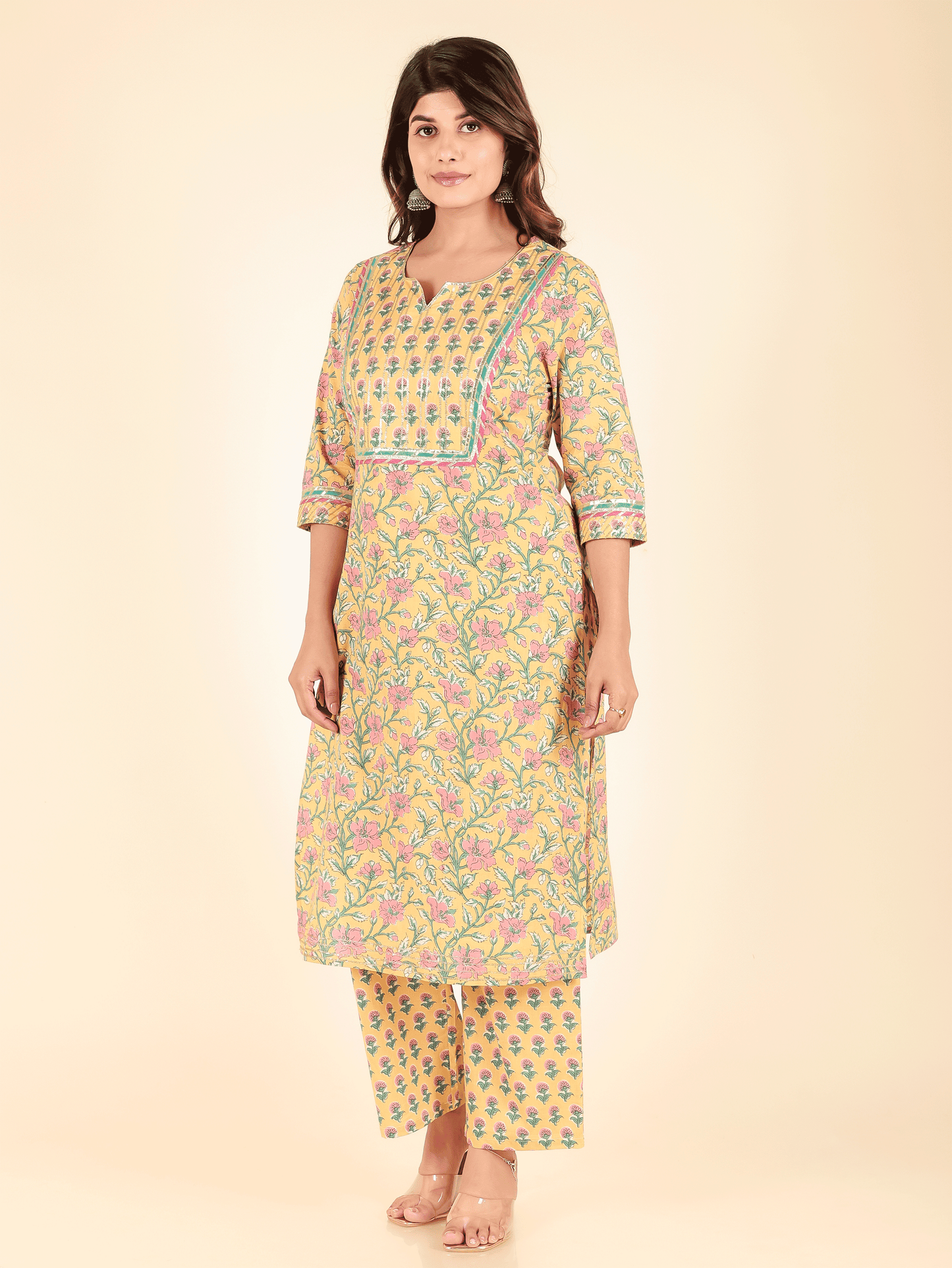 Soft Cotton Floral Kurta