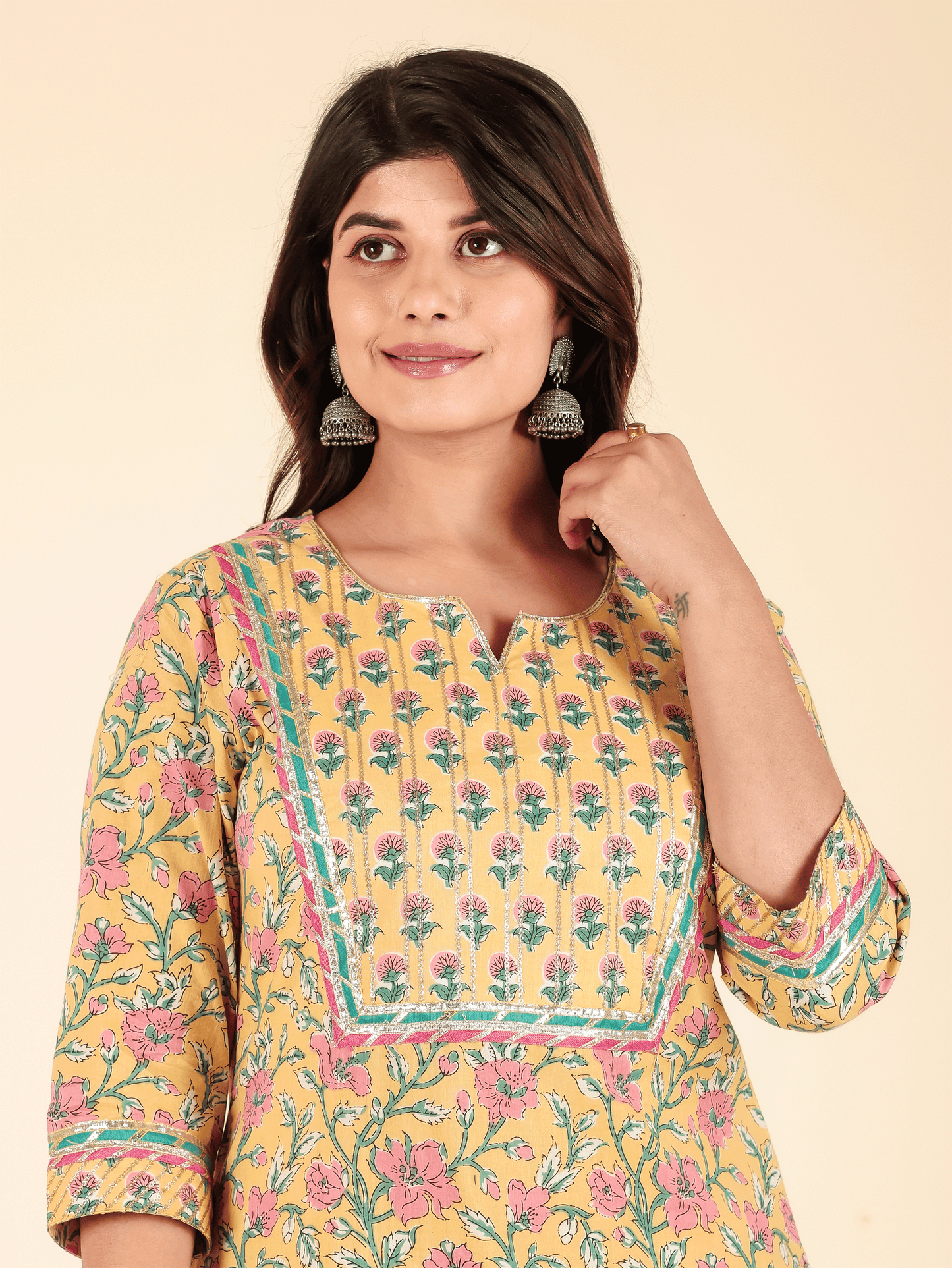 Soft Cotton Floral Kurta