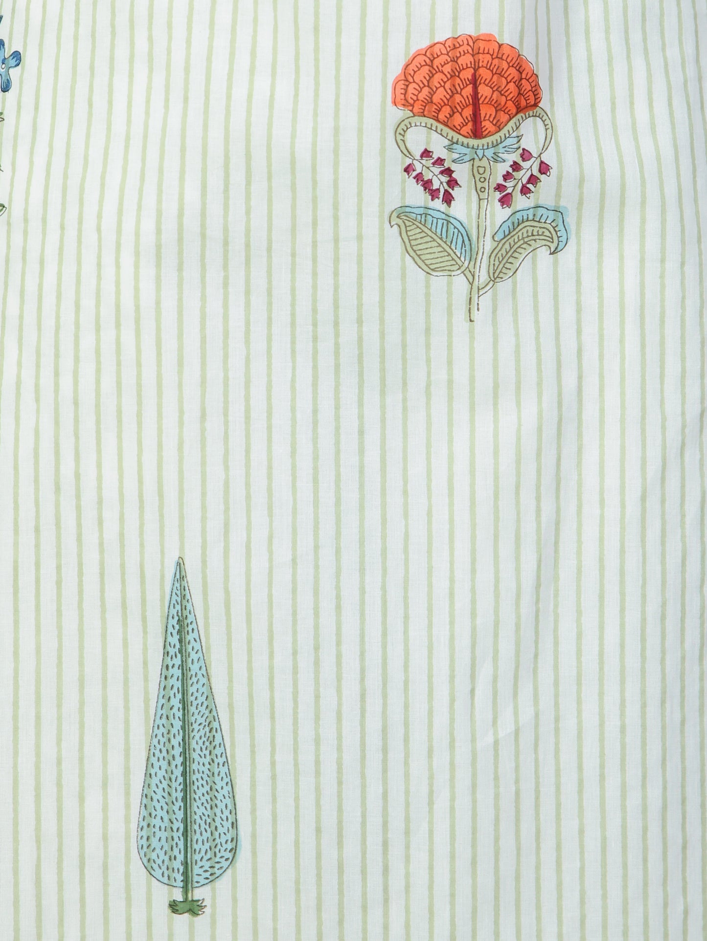 Soft Cotton Floral Straight Off White Kurta