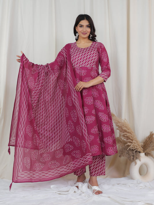 Cotton Voile Striped Pink Dupatta