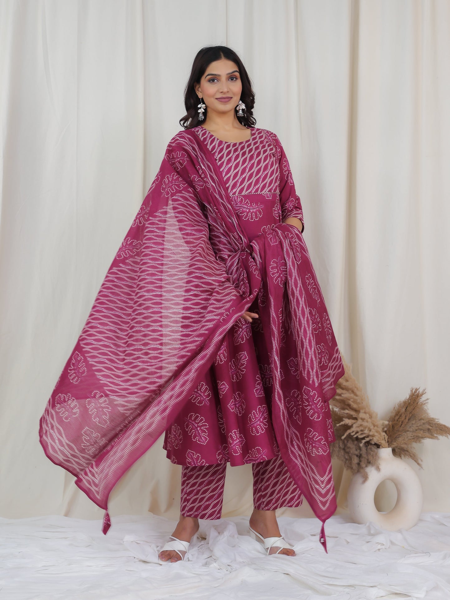 Cotton Voile Striped Pink Dupatta