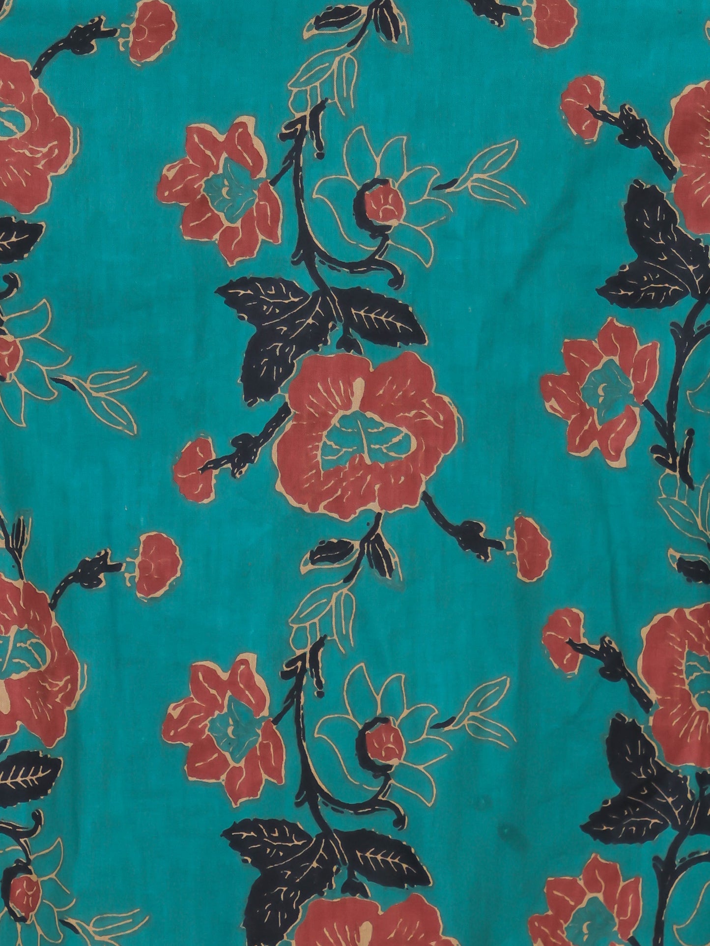 Soft Cotton Floral Flared Green Kurta