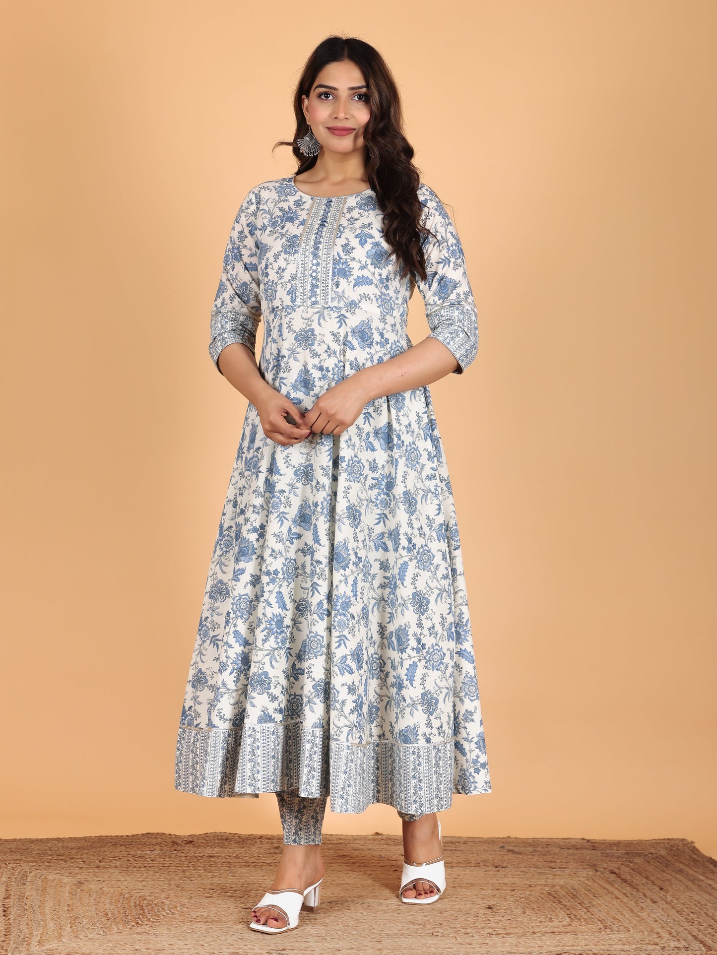 Soft Cotton Floral Kurta