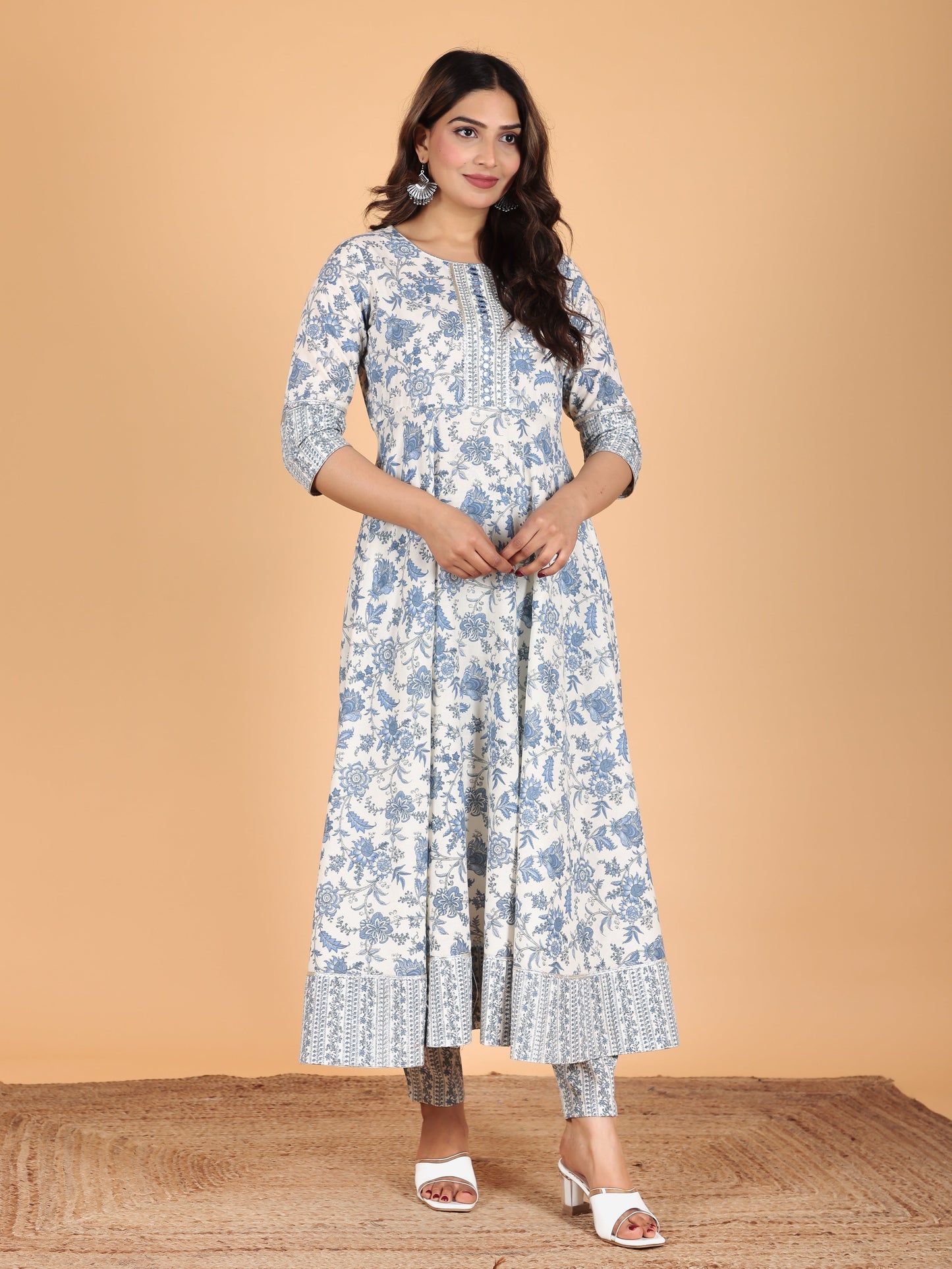 Soft Cotton Floral Kurta