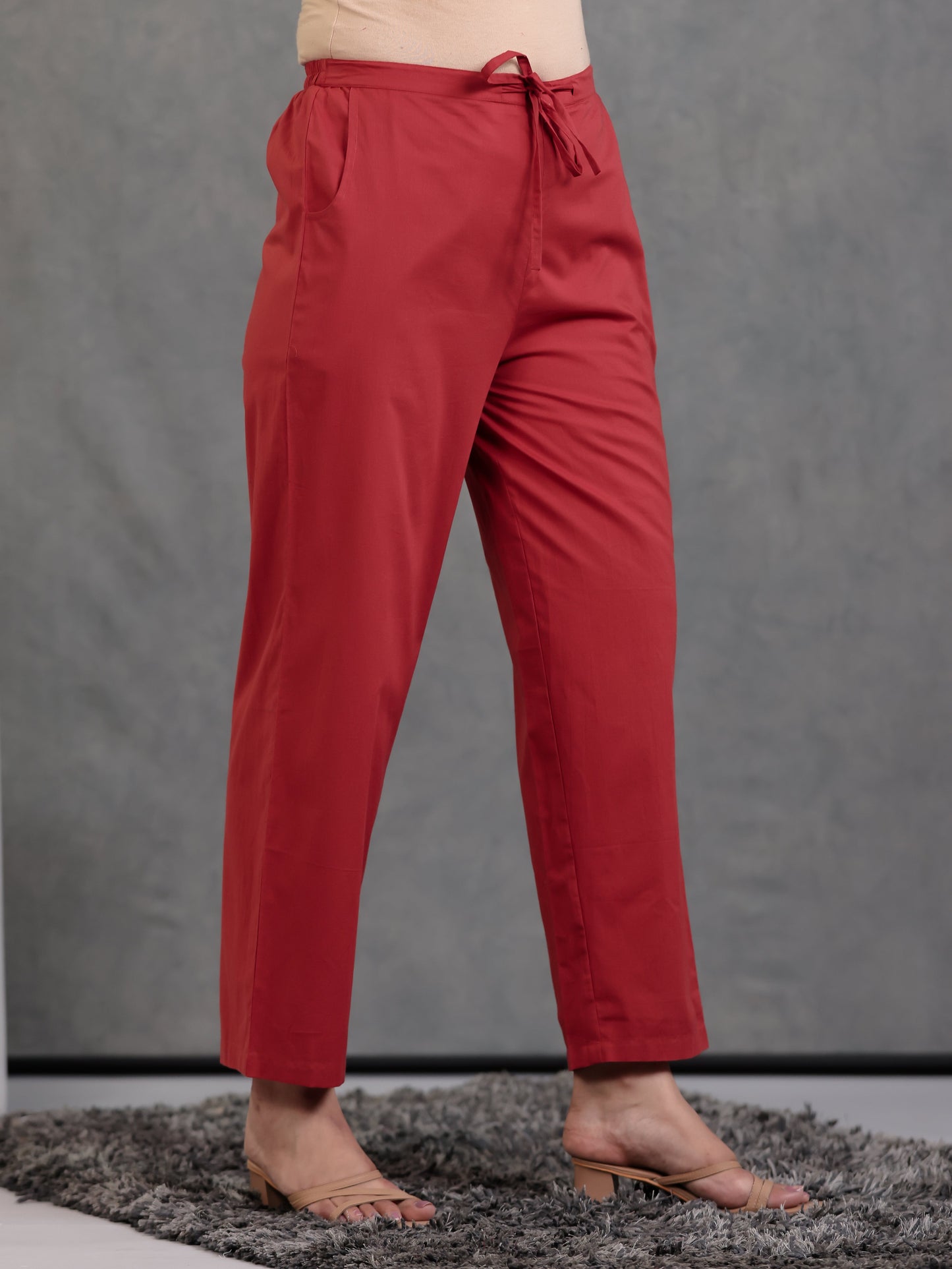 Soft Cotton Solid Straight Rust Kurta