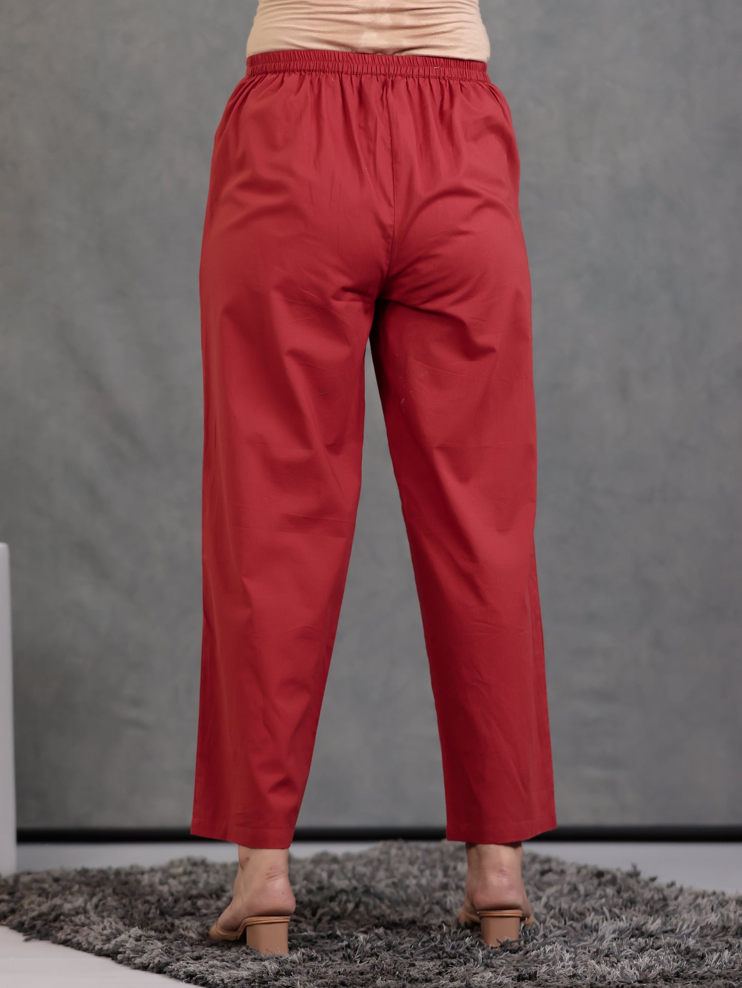 Soft Cotton Solid Straight Rust Kurta