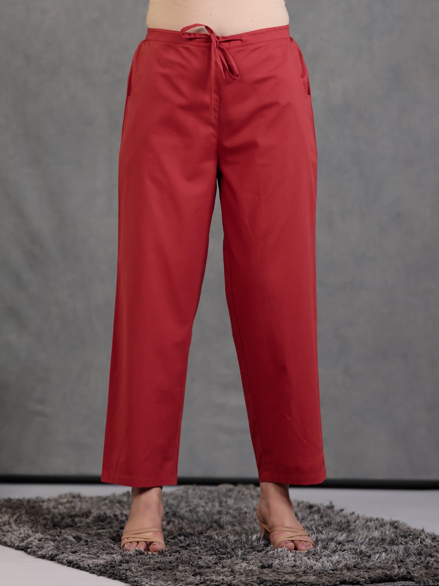 Soft Cotton Solid Straight Rust Kurta