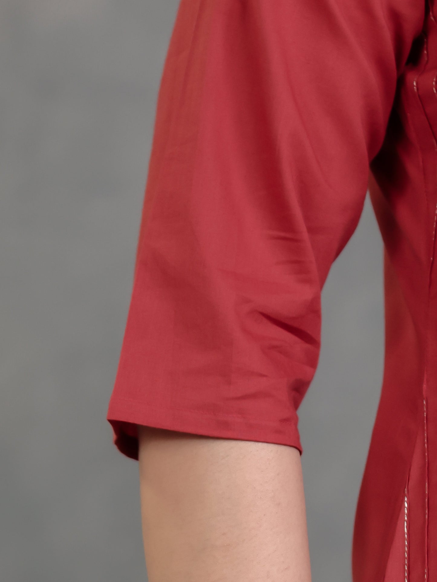 Soft Cotton Solid Straight Rust Kurta