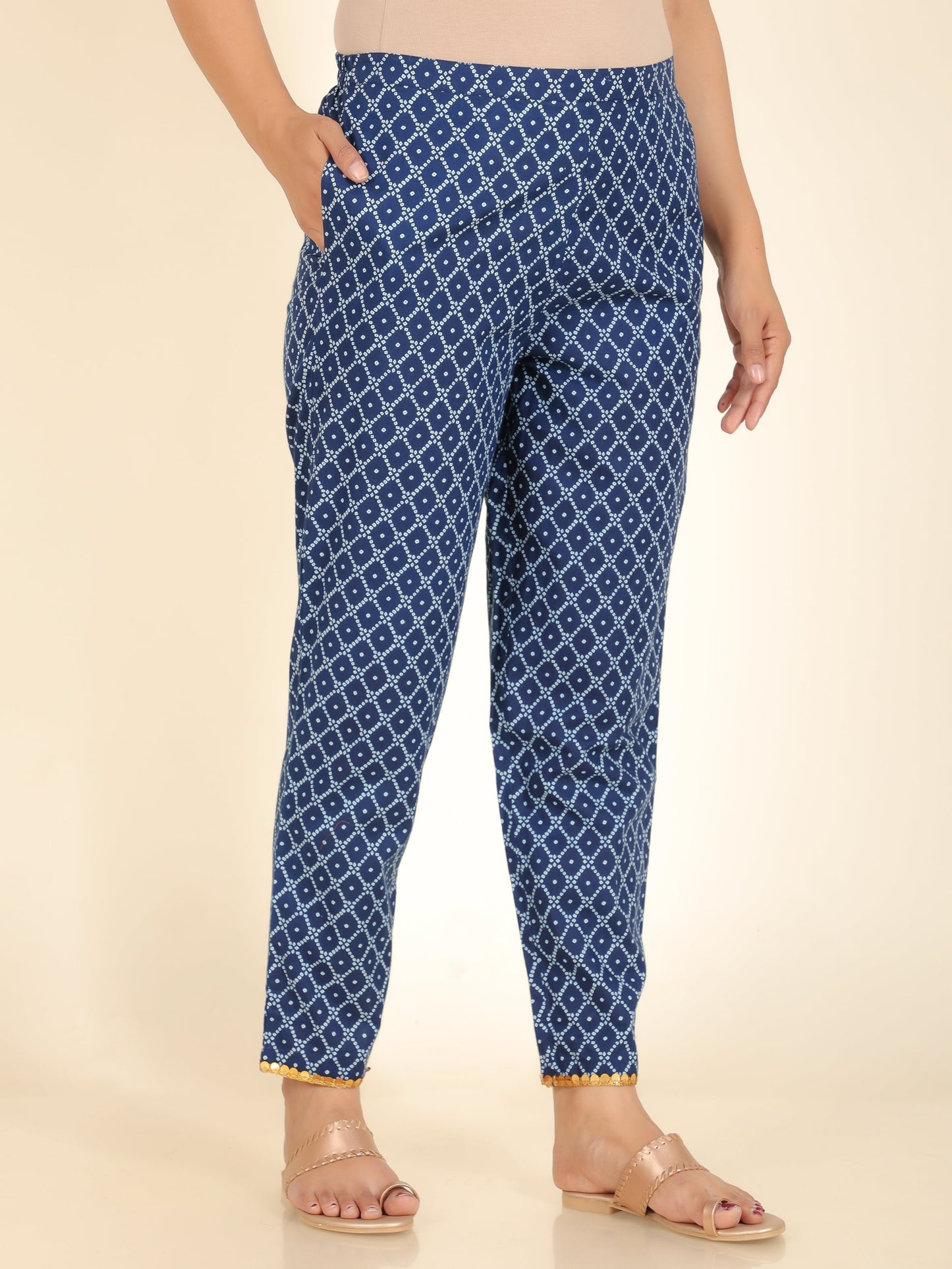 Soft Cotton Geometric Pant