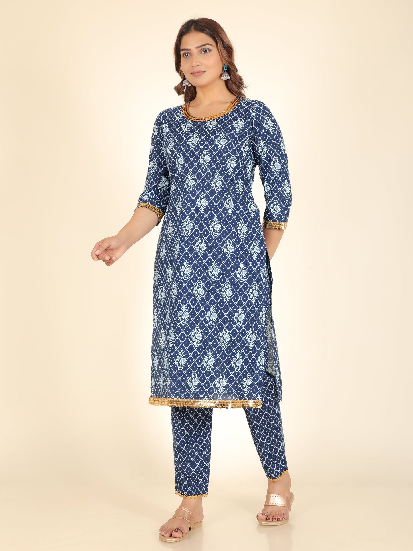 Soft Cotton Floral Kurta