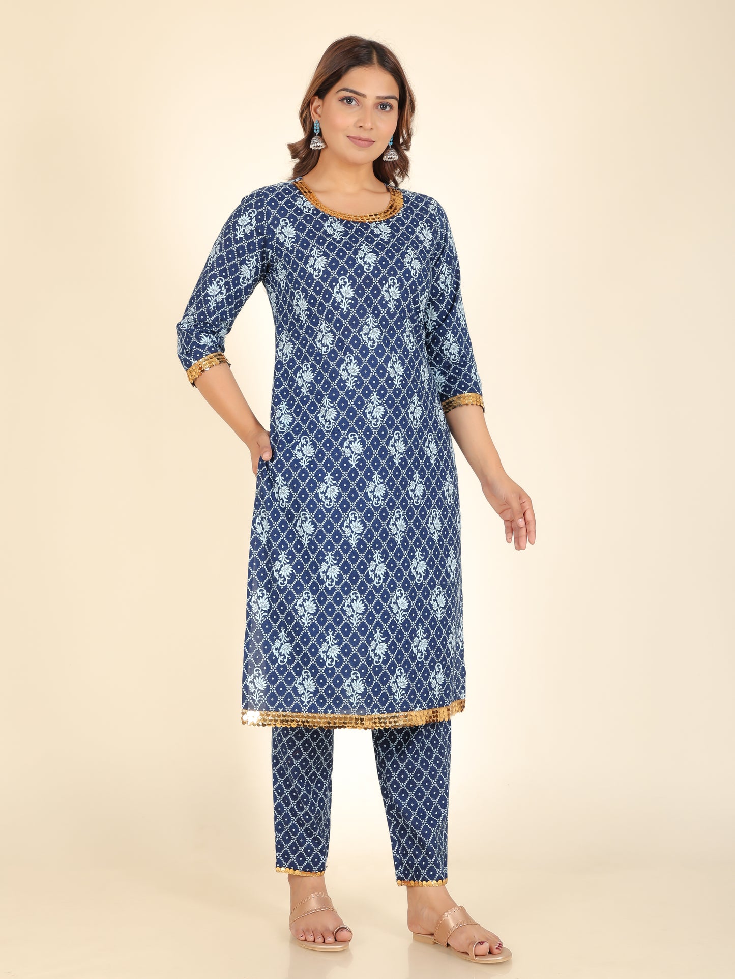 Soft Cotton Floral Kurta