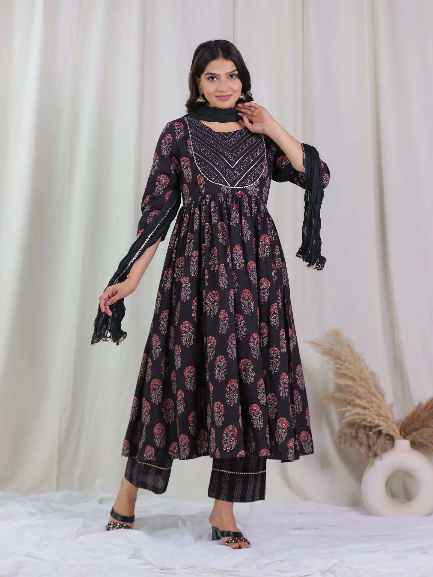 Cotton Voile Solid Black Dupatta