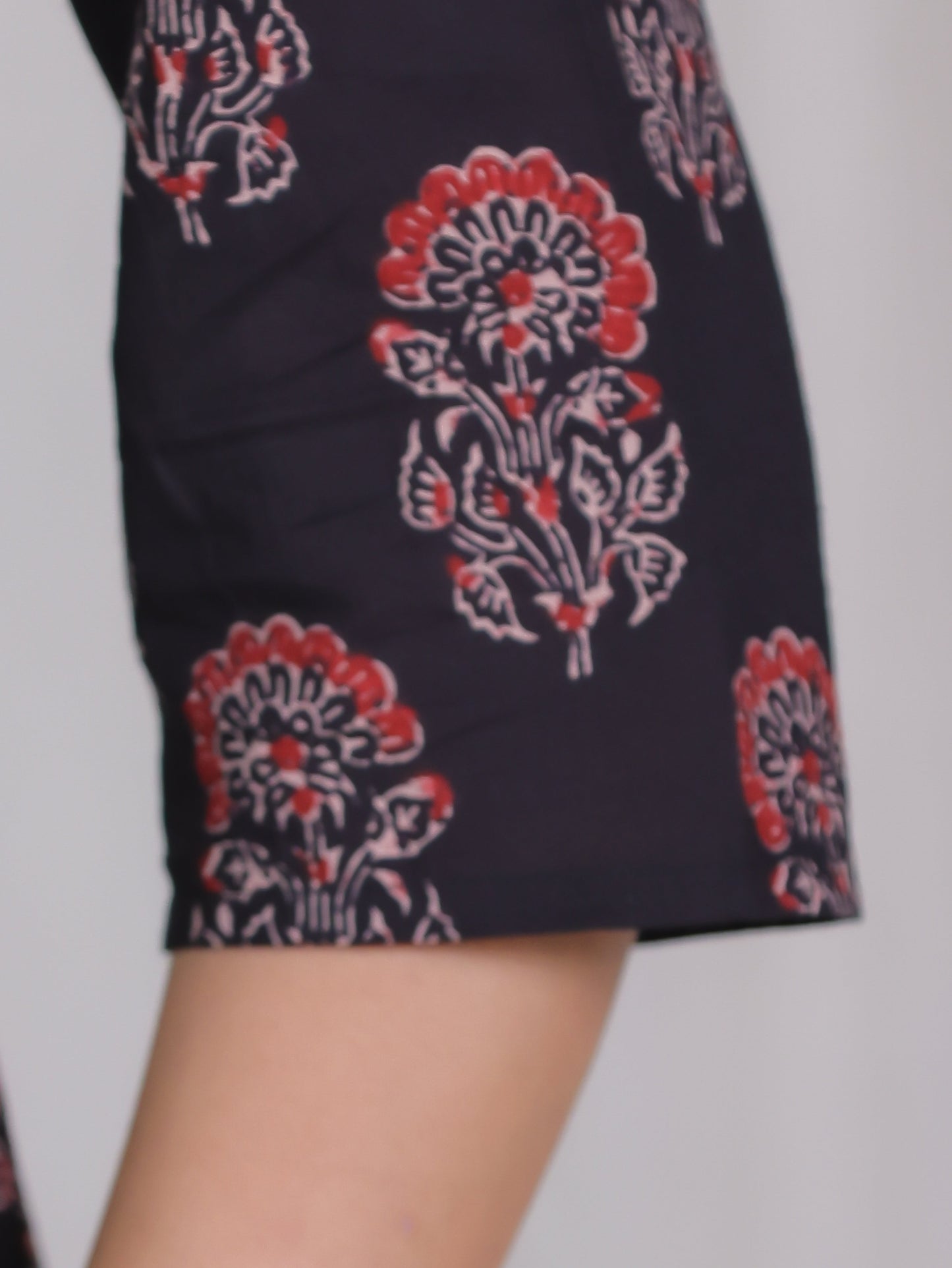 Embroidered Soft Cotton Floral Gathered Brown Kurta