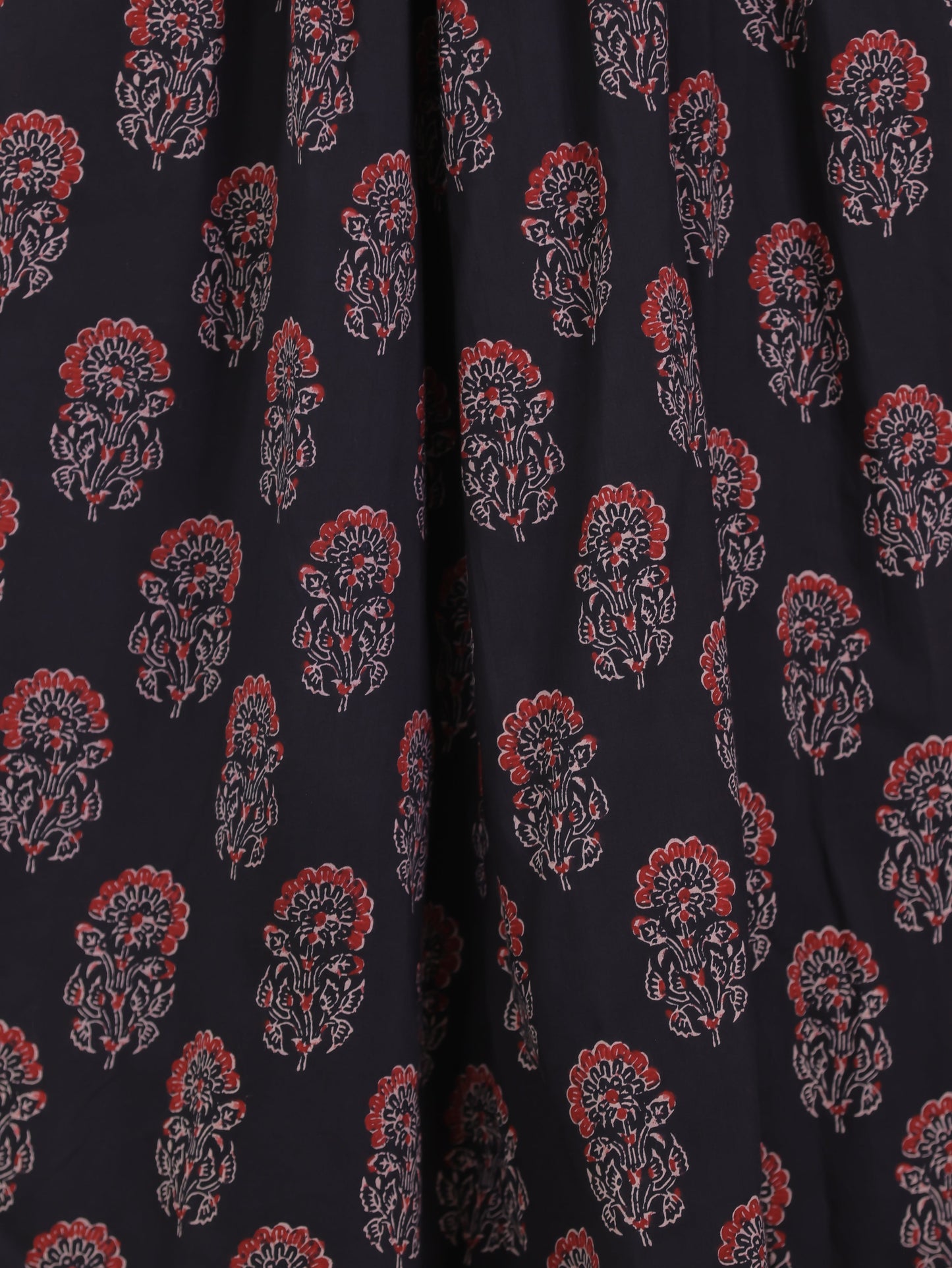 Embroidered Soft Cotton Floral Gathered Brown Kurta