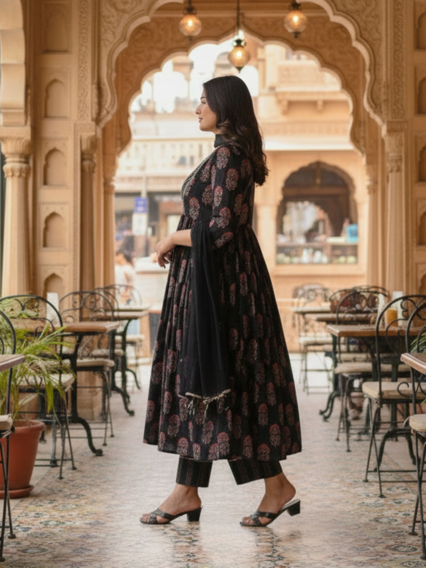 Cotton Voile Solid Black Dupatta