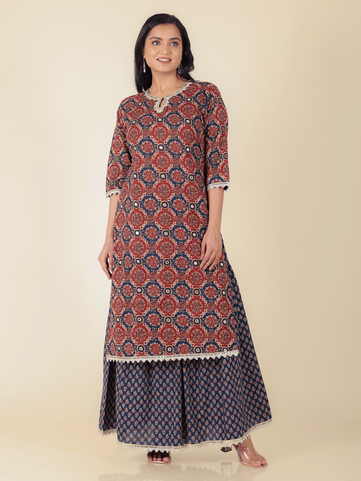 Soft Cotton Geometric Kurta