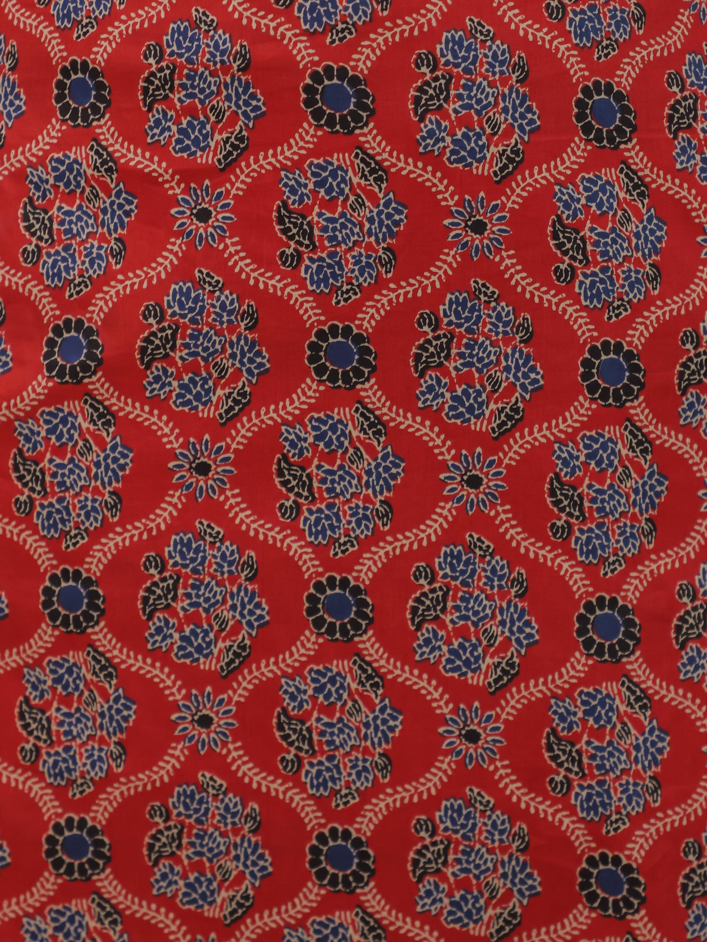Embroidered Soft Cotton Geometric Straight Rust Kurta