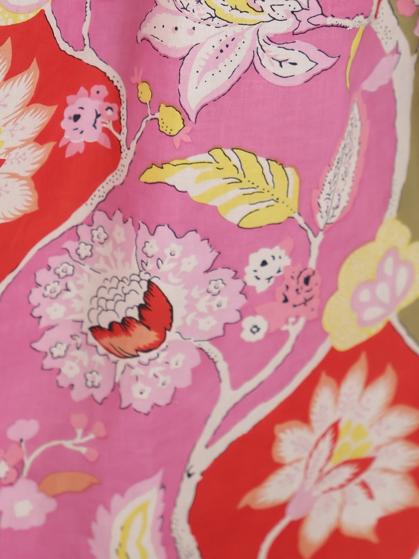 Soft Cotton Floral Gathered Pink Dress