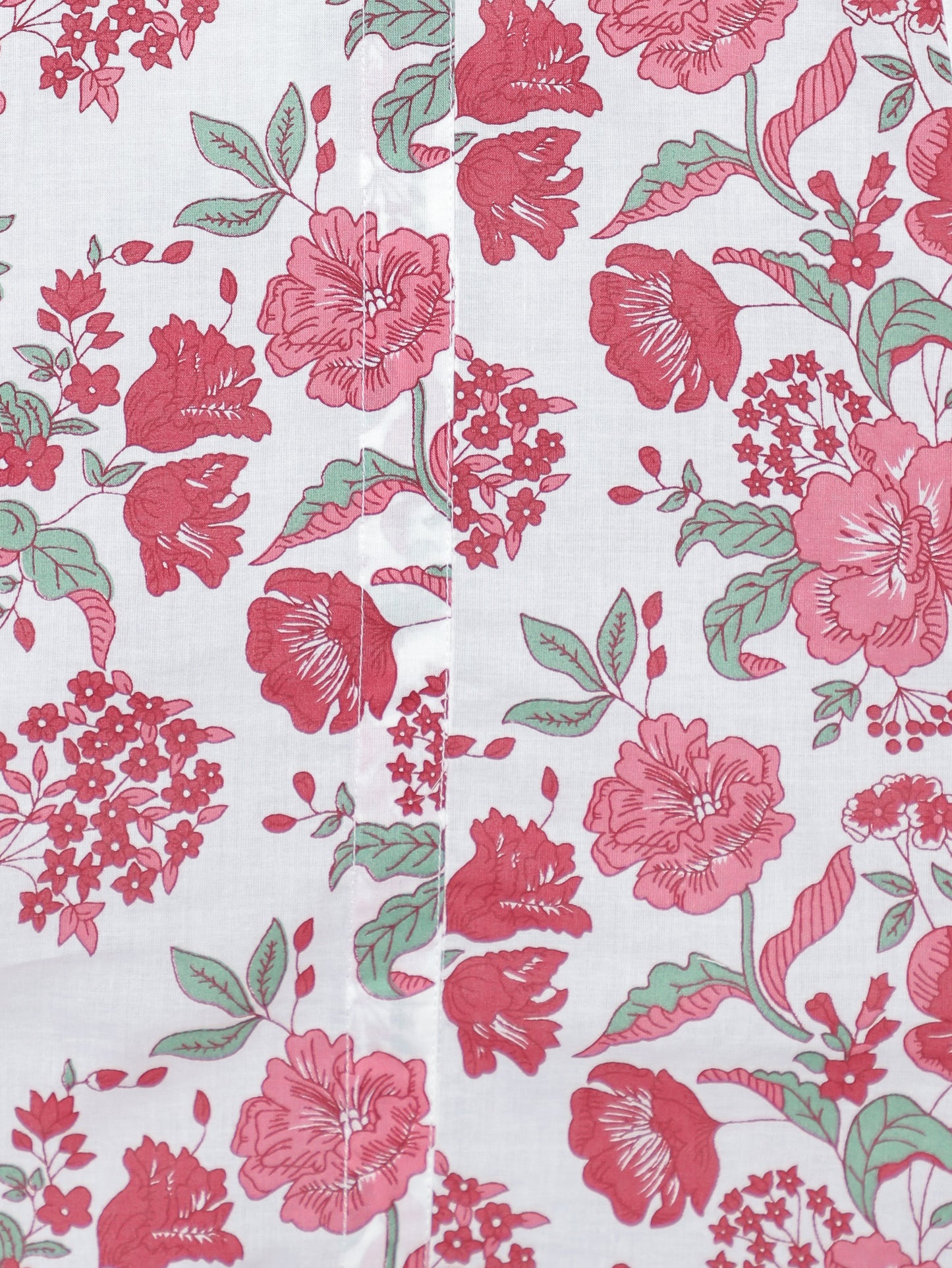 Soft Cotton Floral Flared White Kurta