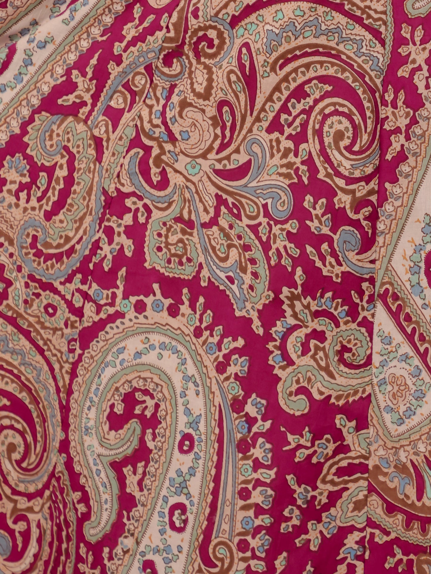 Soft Cotton Paisley Flared Purple Dress