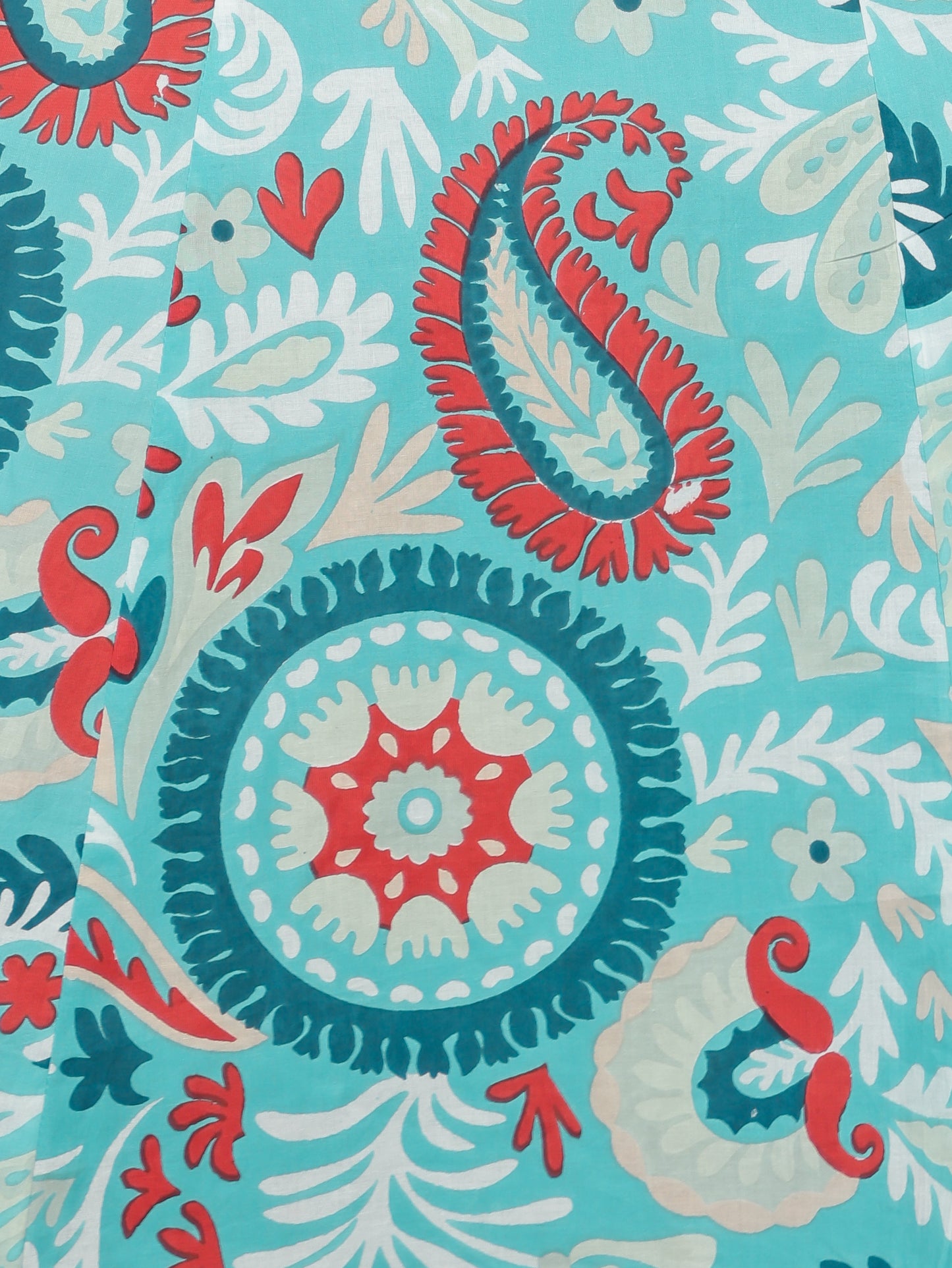 Soft Cotton Paisley Angrakha Blue Dress