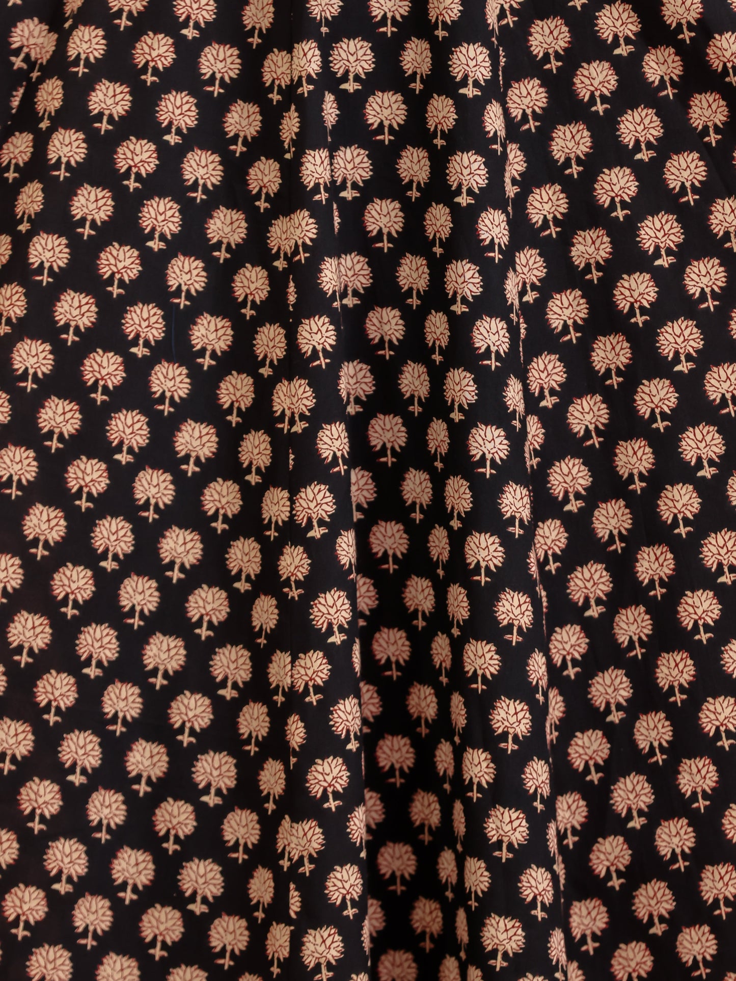 Soft Cotton Butti Angrakha Black Kurta