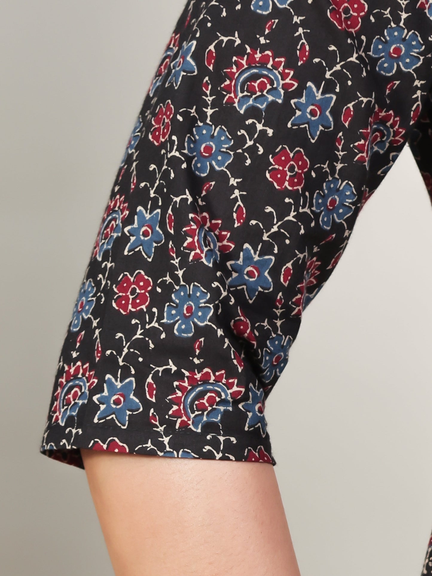 Soft Cotton Butti Tiered Black Dress