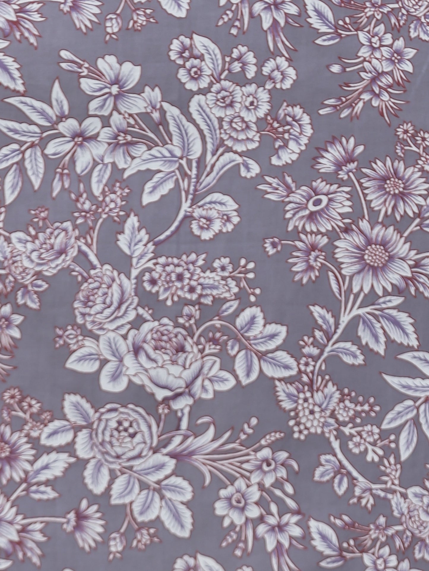 Soft Cotton Floral A-line Grey Kurta