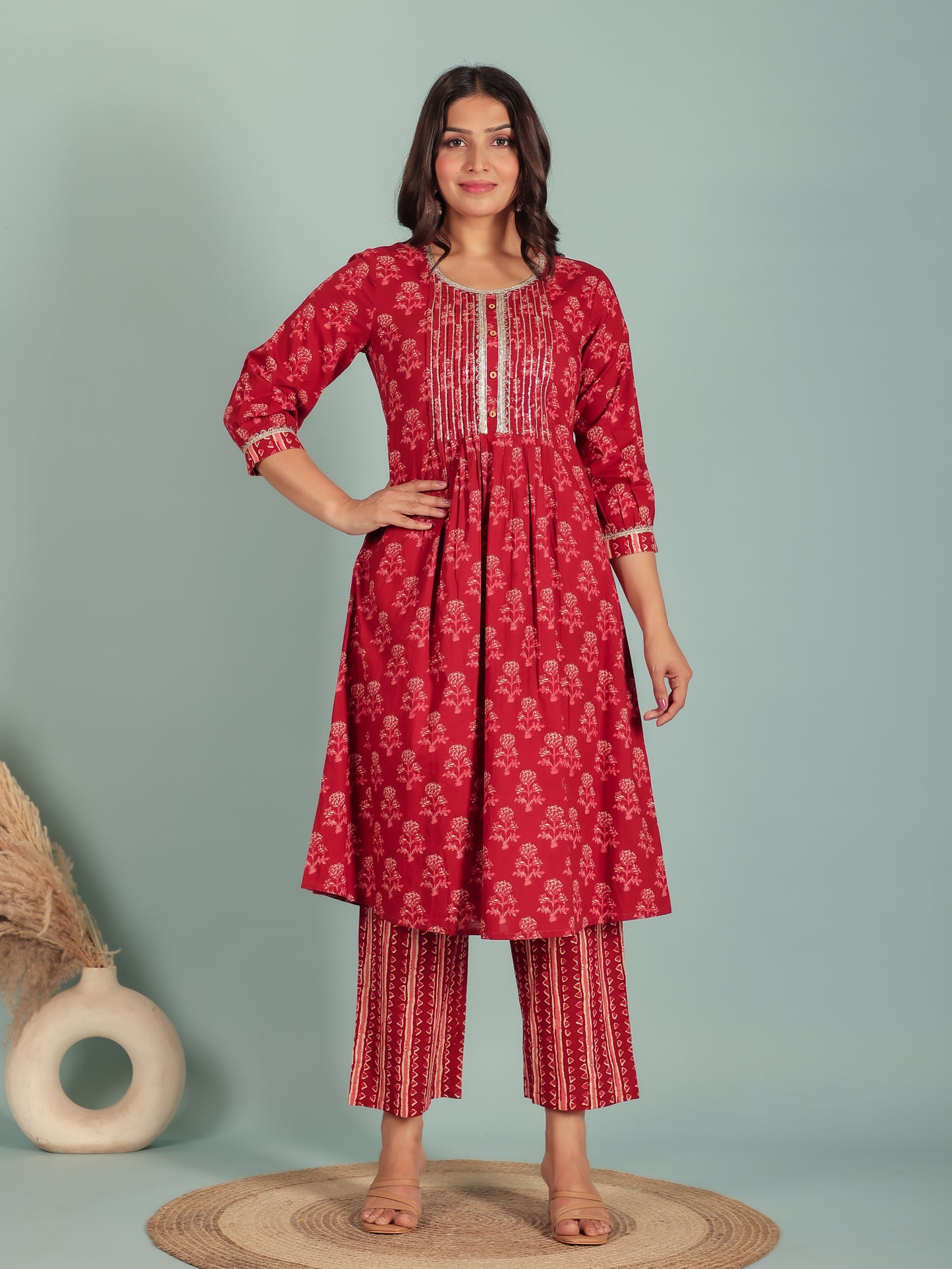 Soft Cotton Ajrakh Kurta