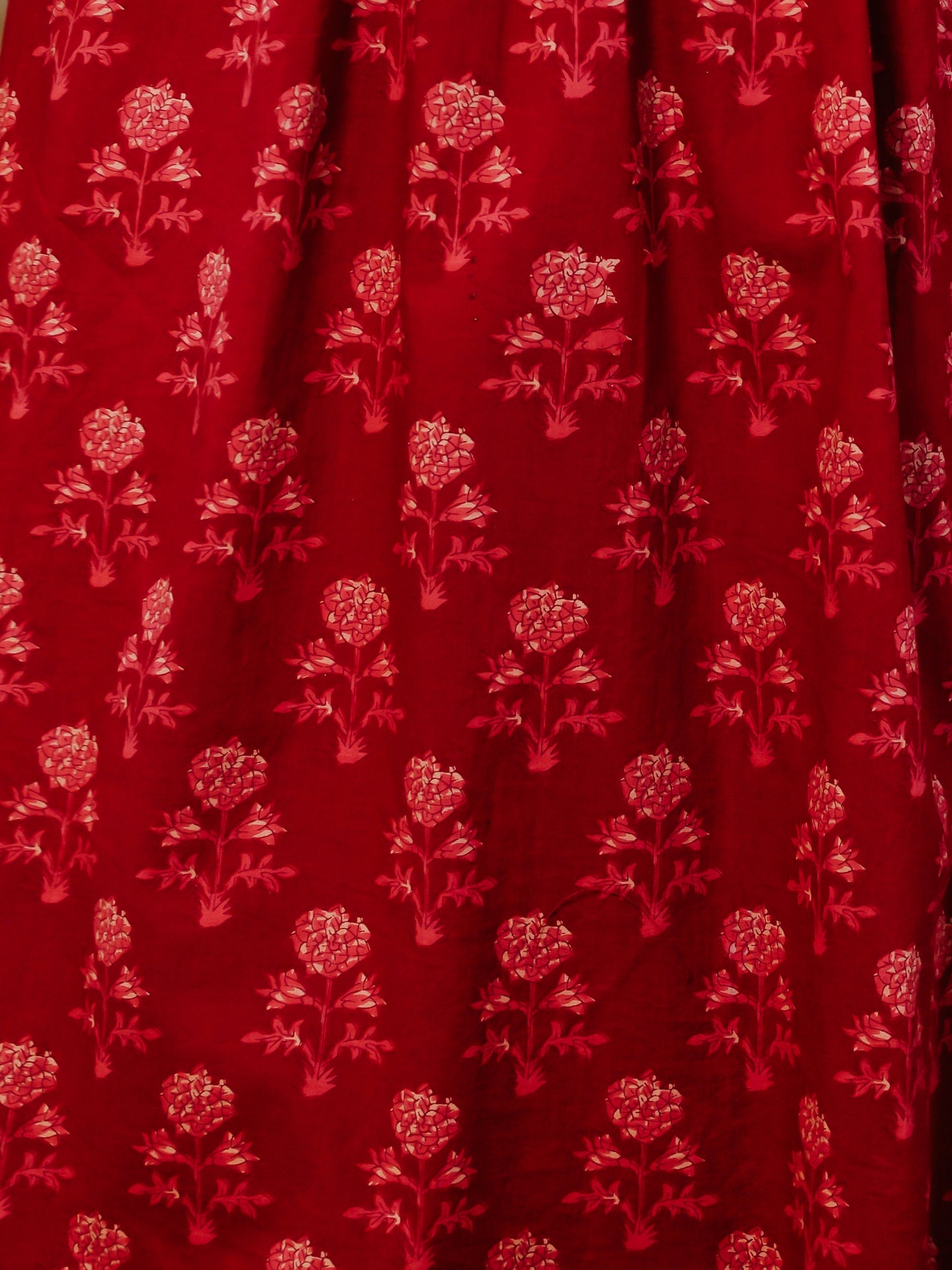 Embroidered Soft Cotton Ajrakh A-line Maroon Kurta