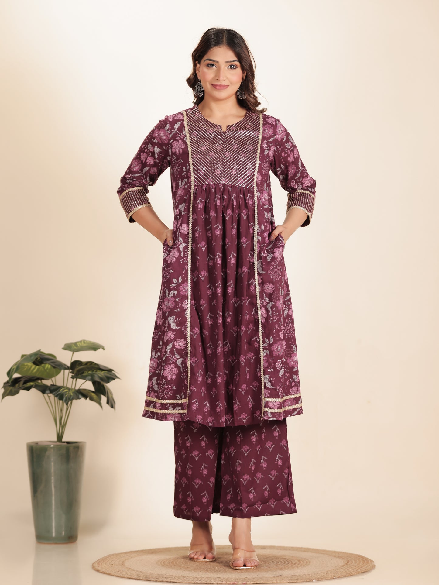 Soft Cotton Floral Kurta