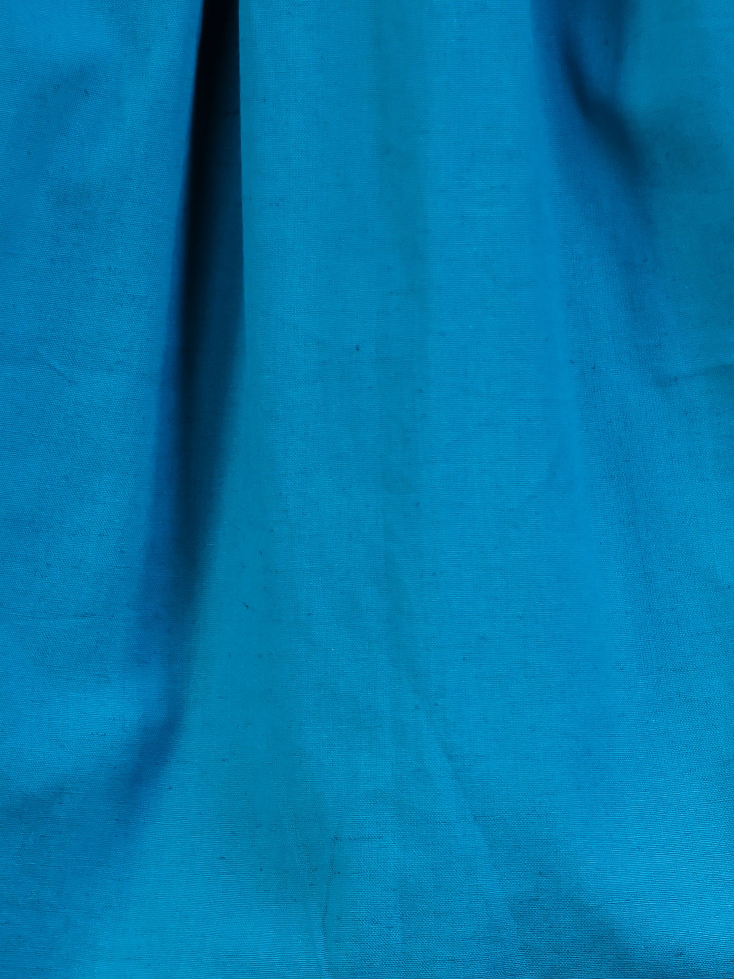 Embroidered Linen Cotton Solid Anarkali Teal Kurta