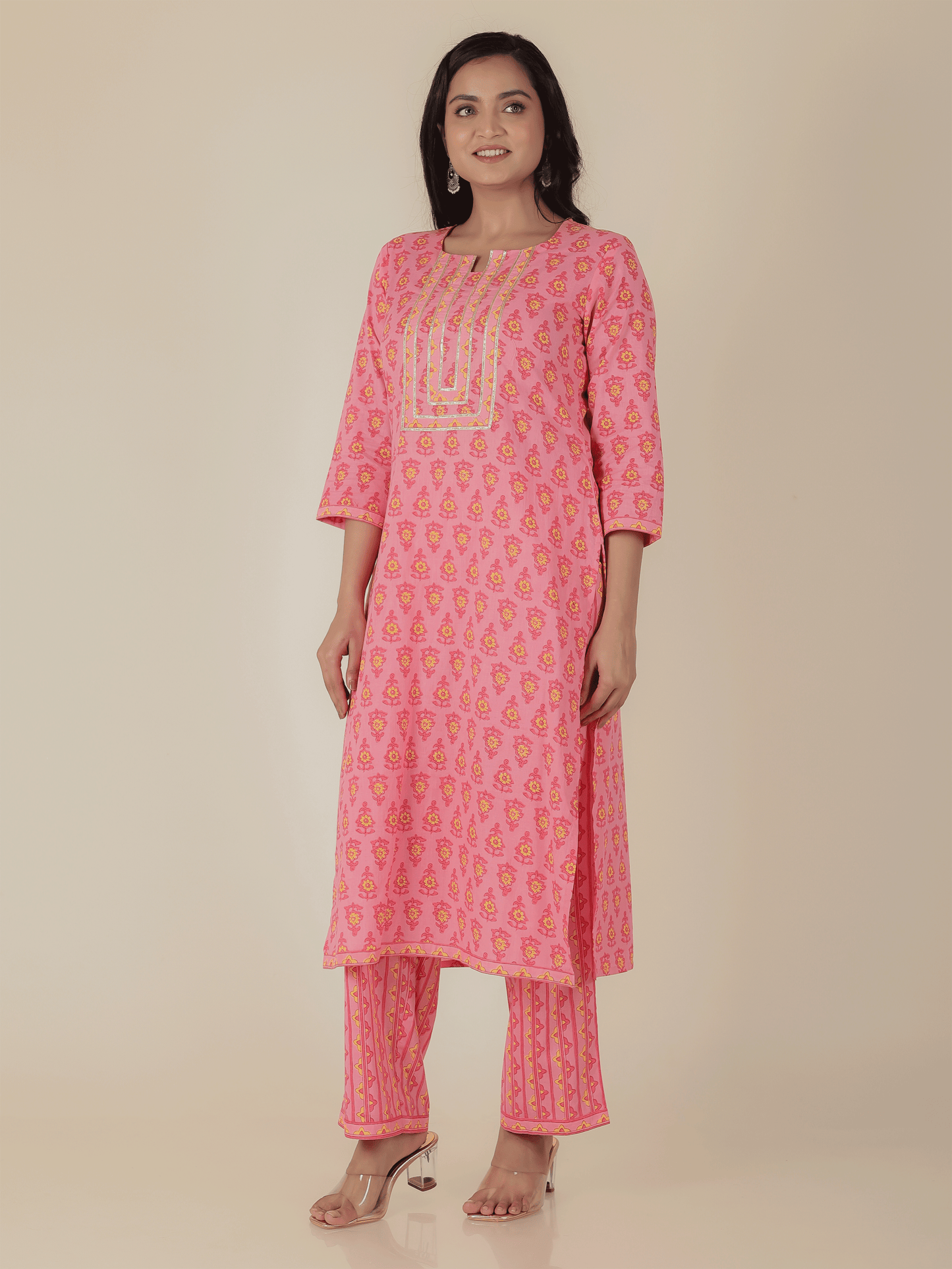 Soft Cotton Floral Kurta