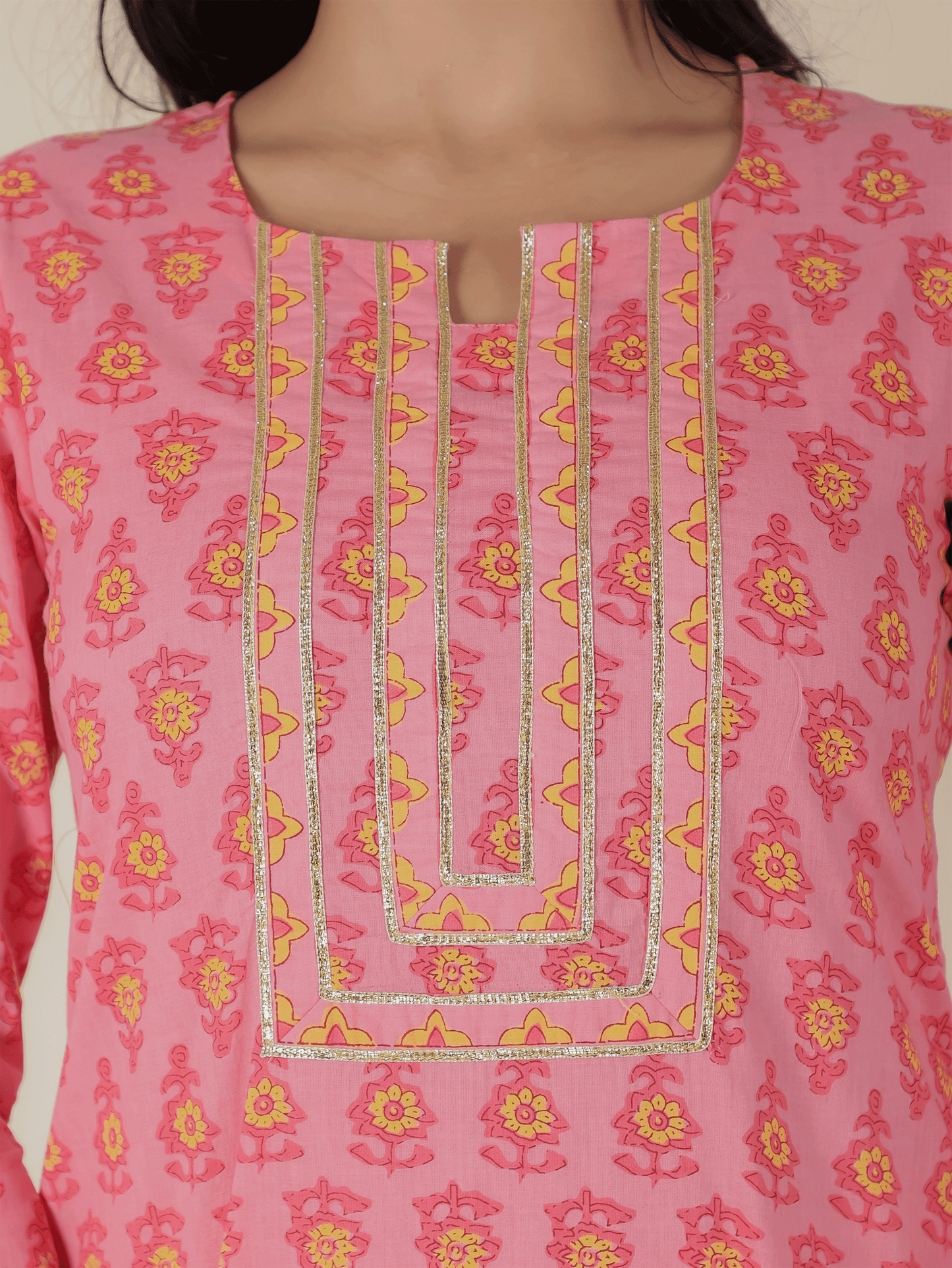 Soft Cotton Floral Kurta