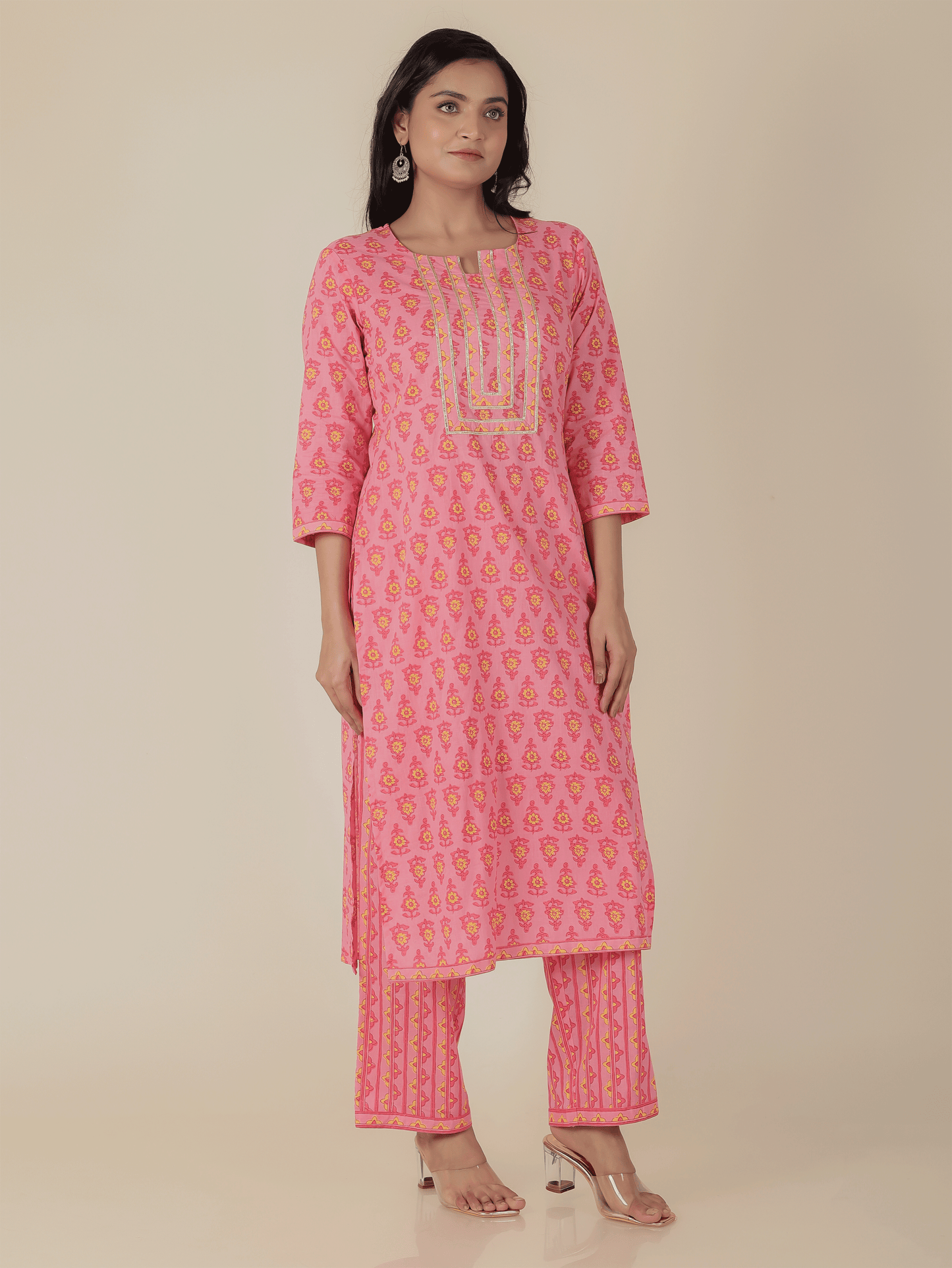 Soft Cotton Floral Kurta