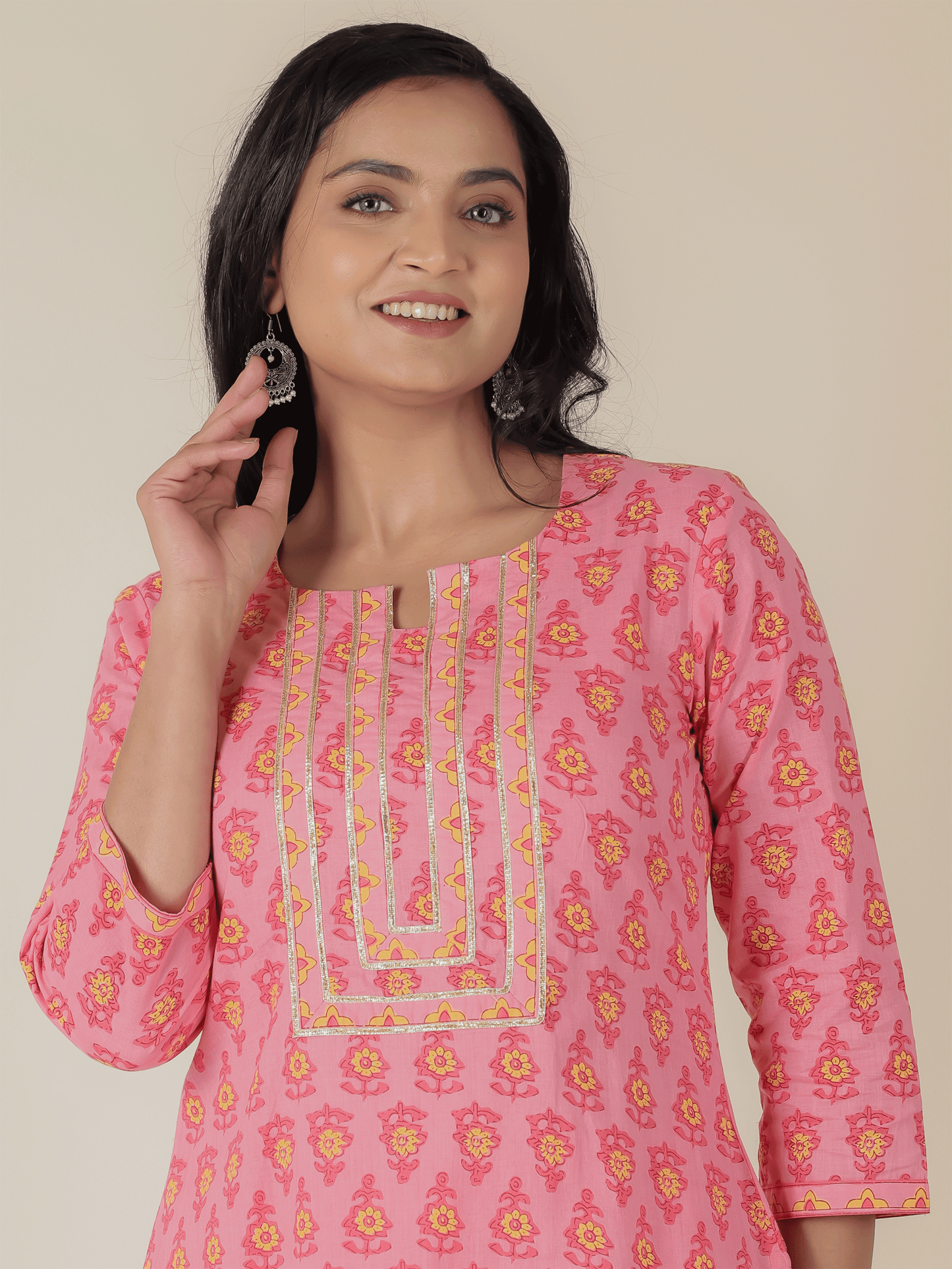 Soft Cotton Floral Kurta