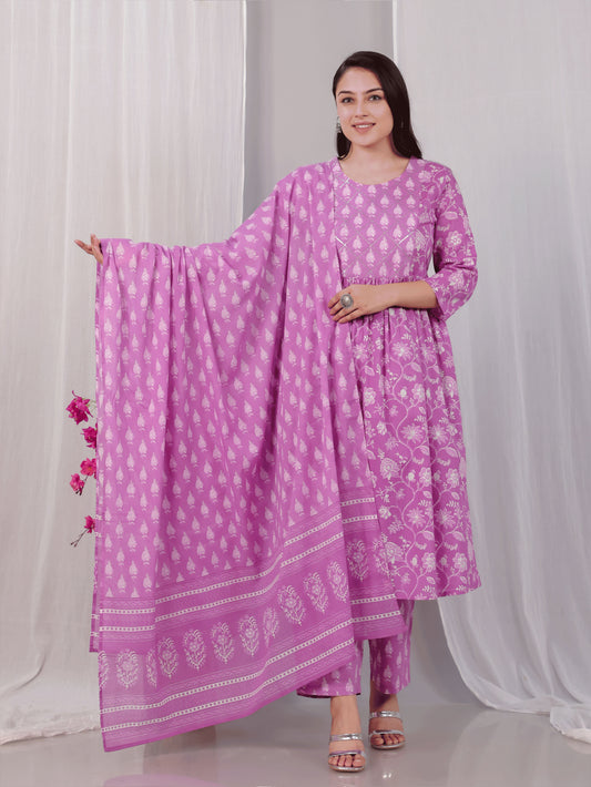 Cotton Voile Floral Pink Dupatta
