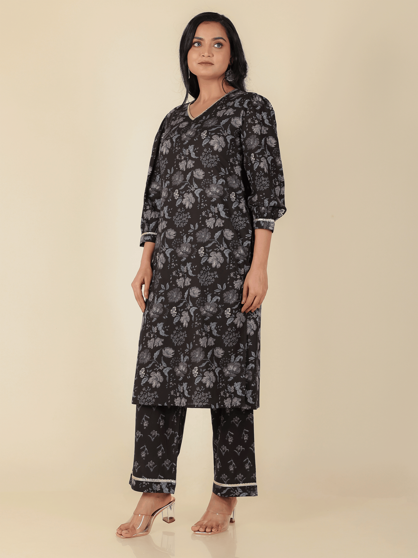 Soft Cotton Floral Kurta