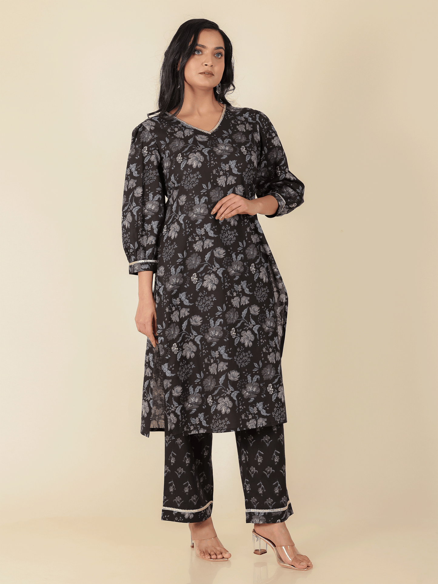 Soft Cotton Floral Kurta