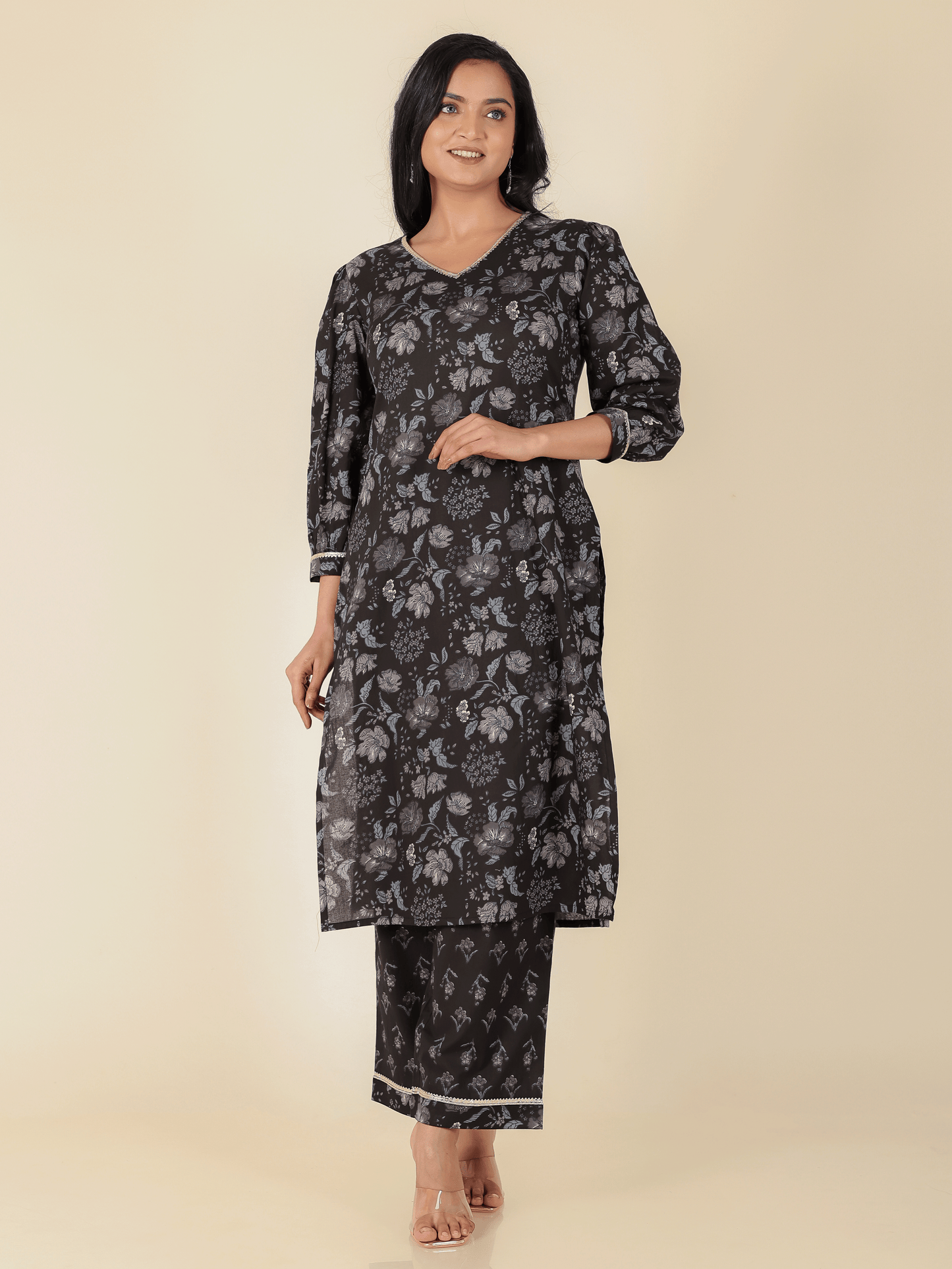 Soft Cotton Floral Kurta