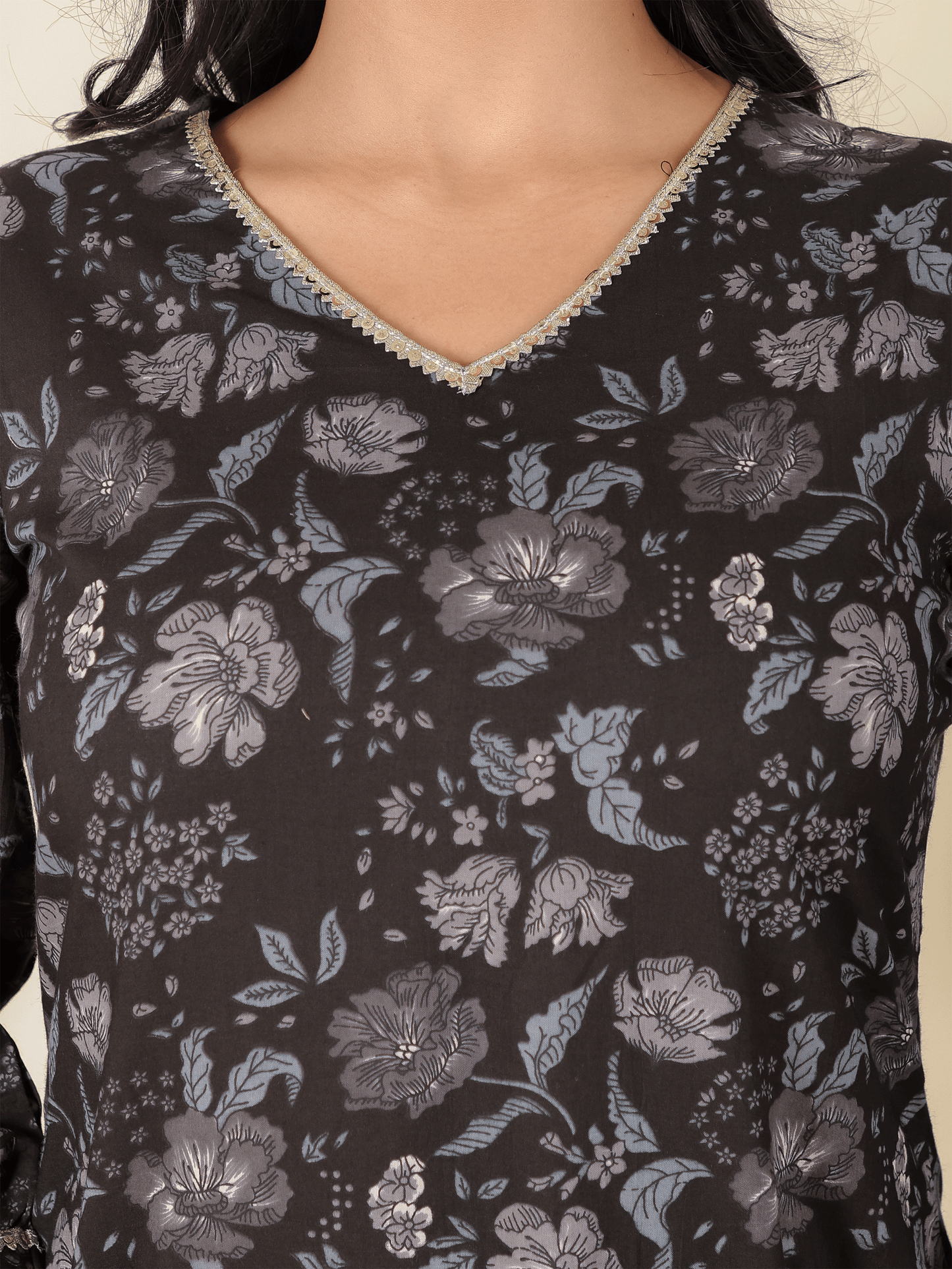 Soft Cotton Floral Kurta