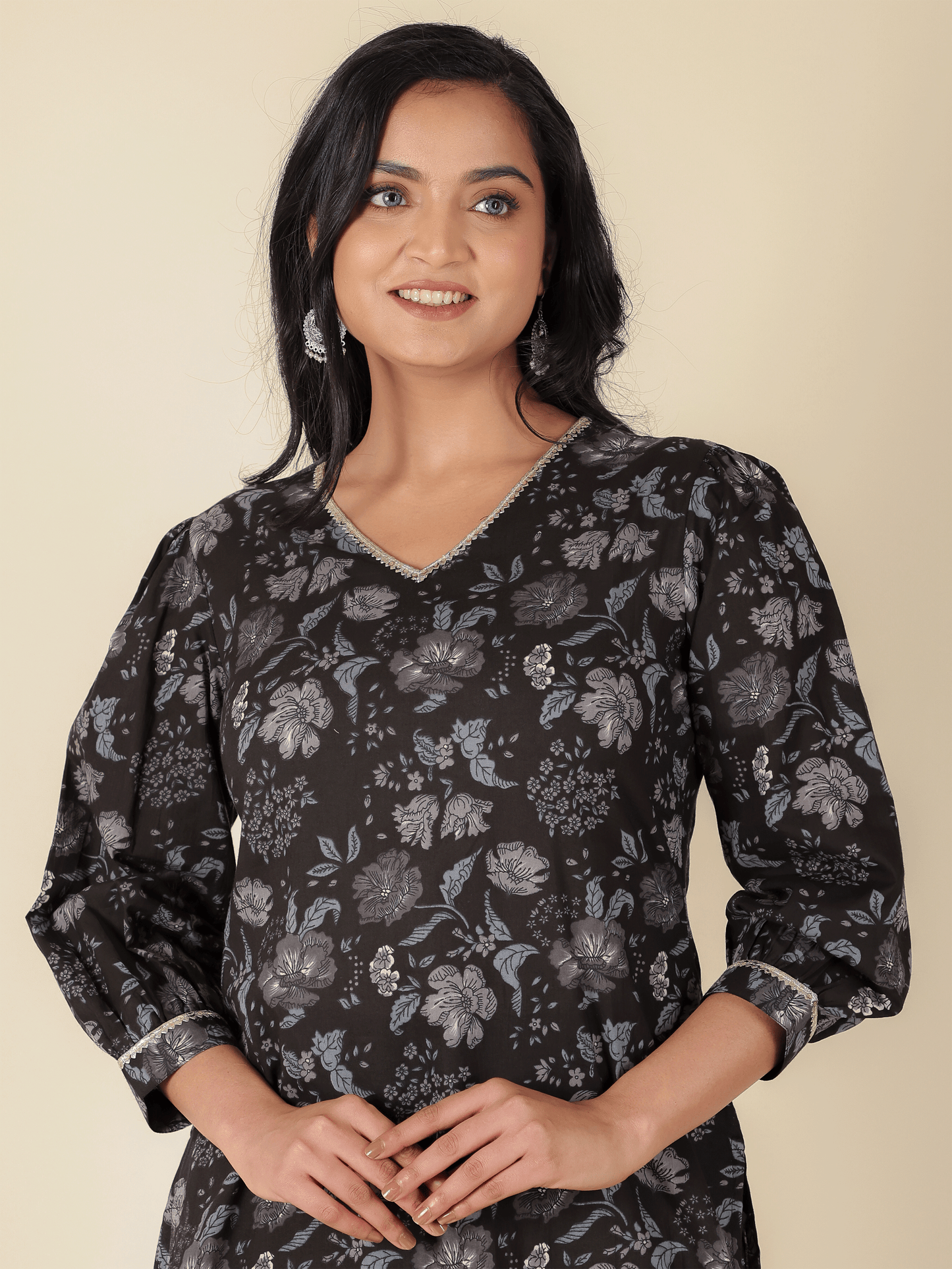 Soft Cotton Floral Kurta