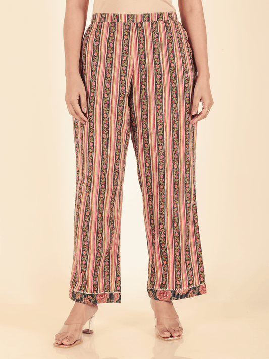 Kantha Cotton Striped Pant