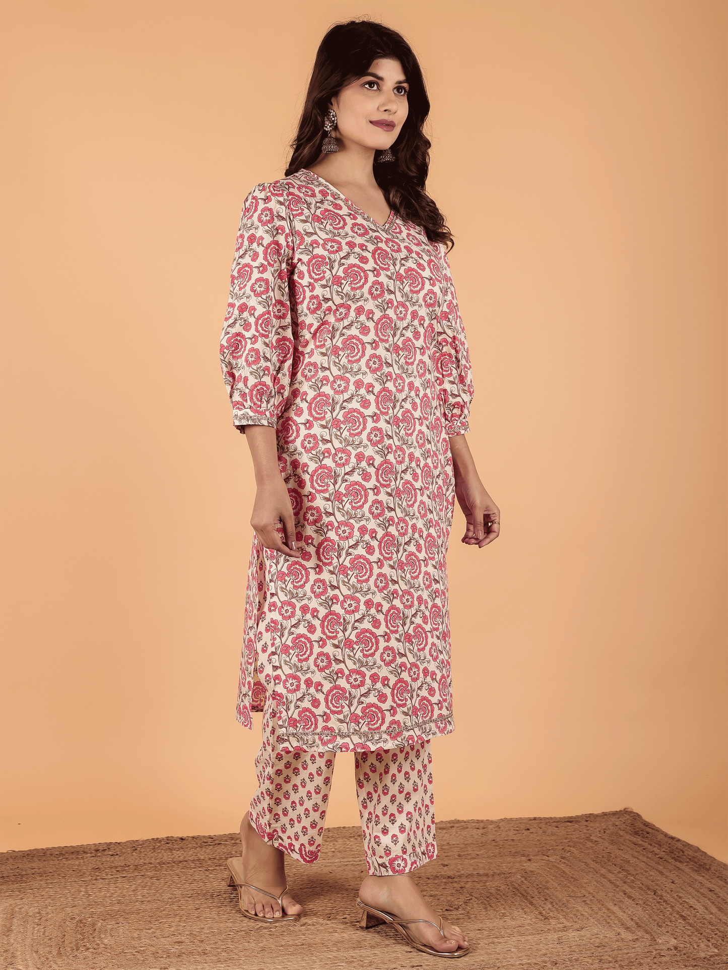 Soft Cotton Floral Kurta